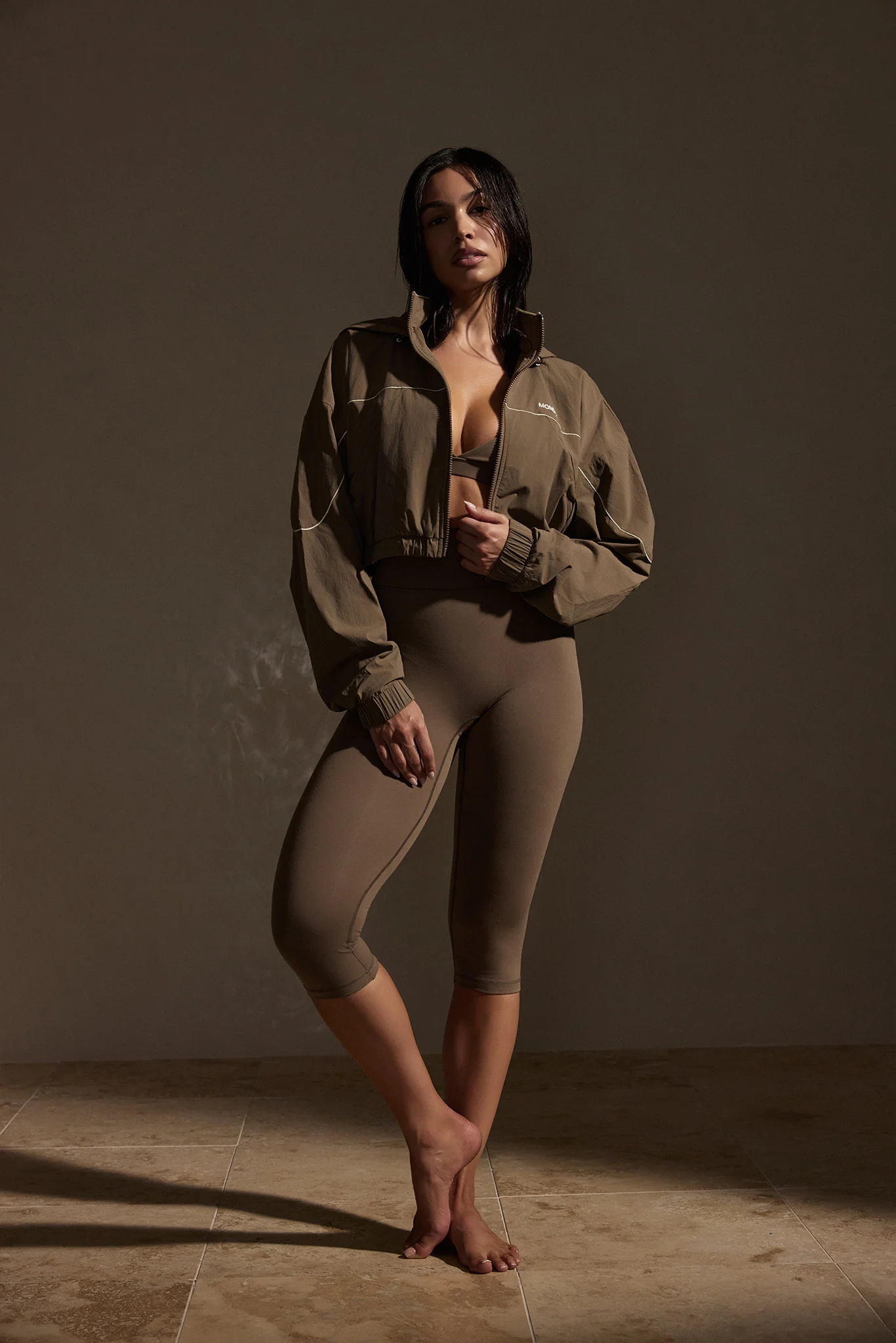 Acadia Crop Legging - Stone Jersey - Image 3