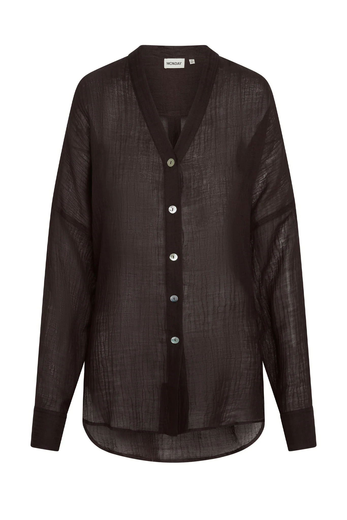 Barcelona Tunic - Espresso Crinkle Linen
