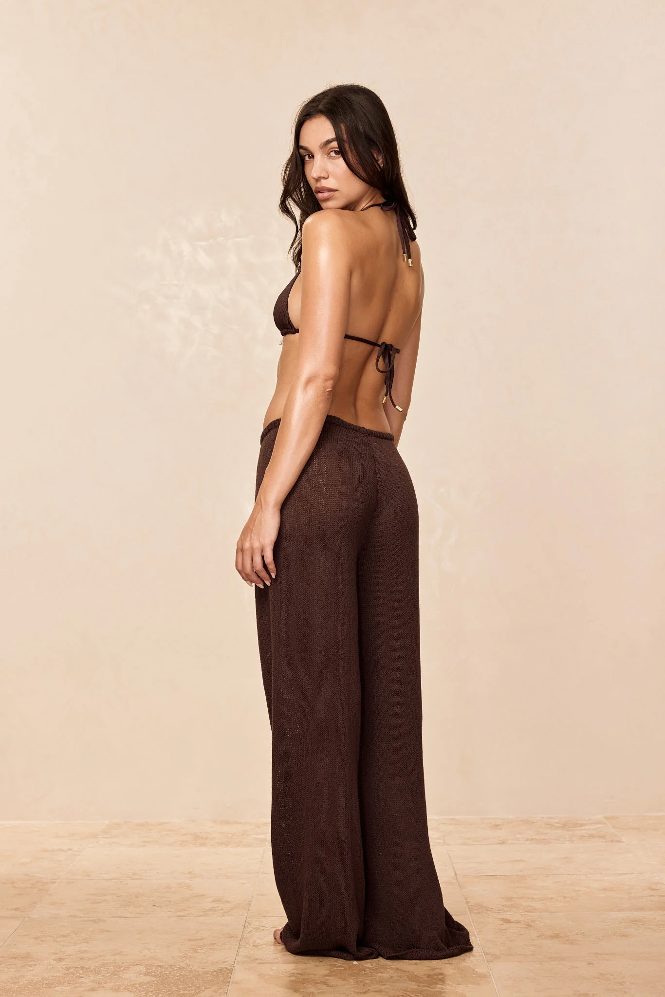 Belize Pant Open Knit - Espresso - Image 3