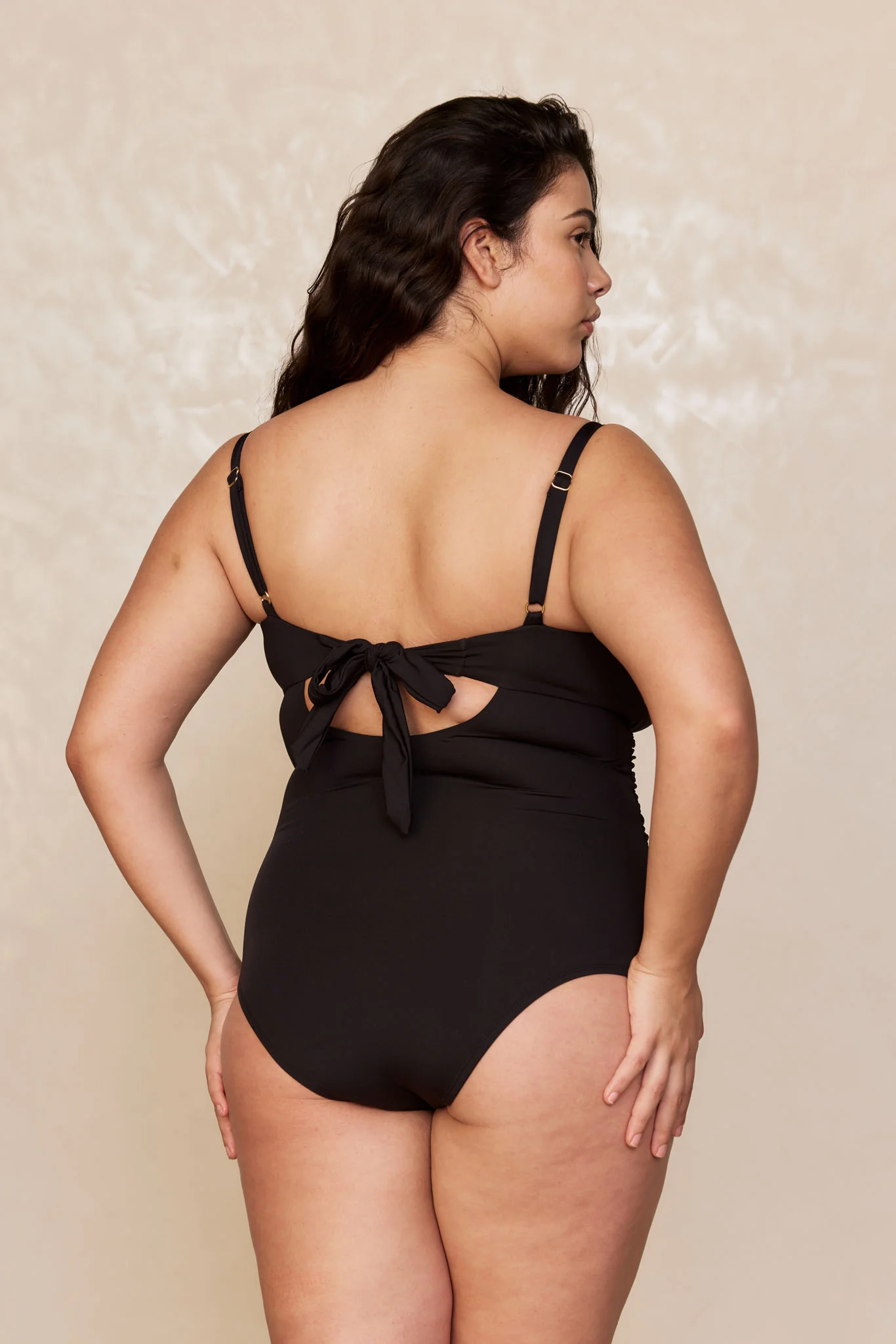 Bordeaux One Piece (Full Coverage) - Black - Image 7