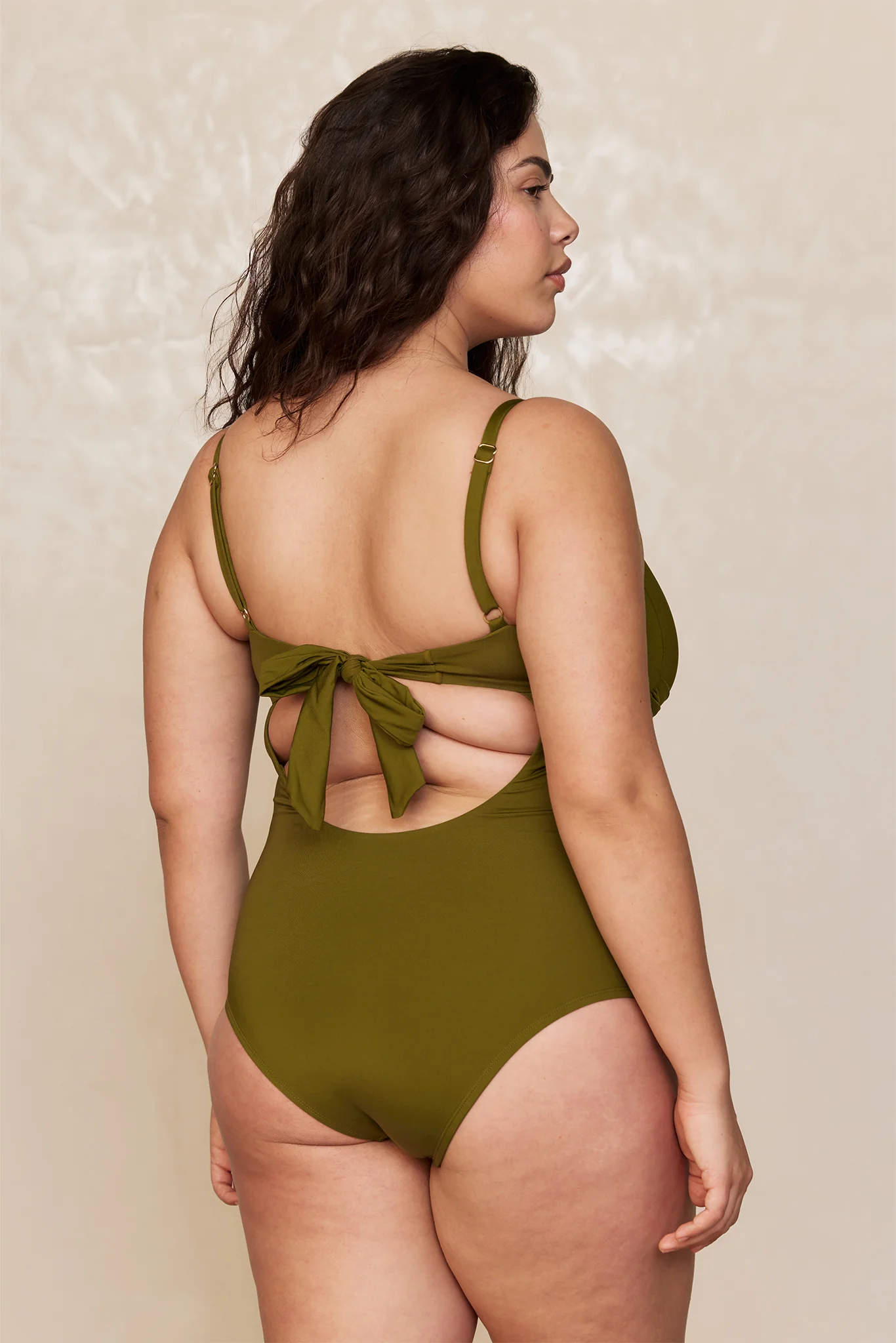 Bordeaux One Piece (Full Coverage) - Olive - Image 5