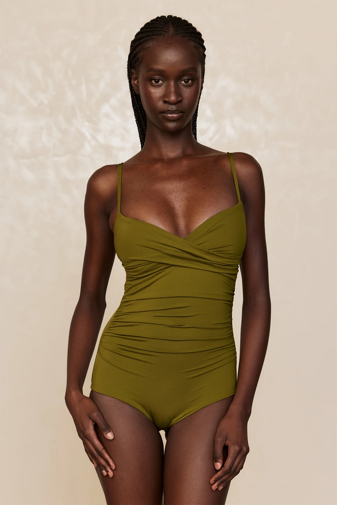 Bordeaux One Piece (Full Coverage) - Olive - Image 6