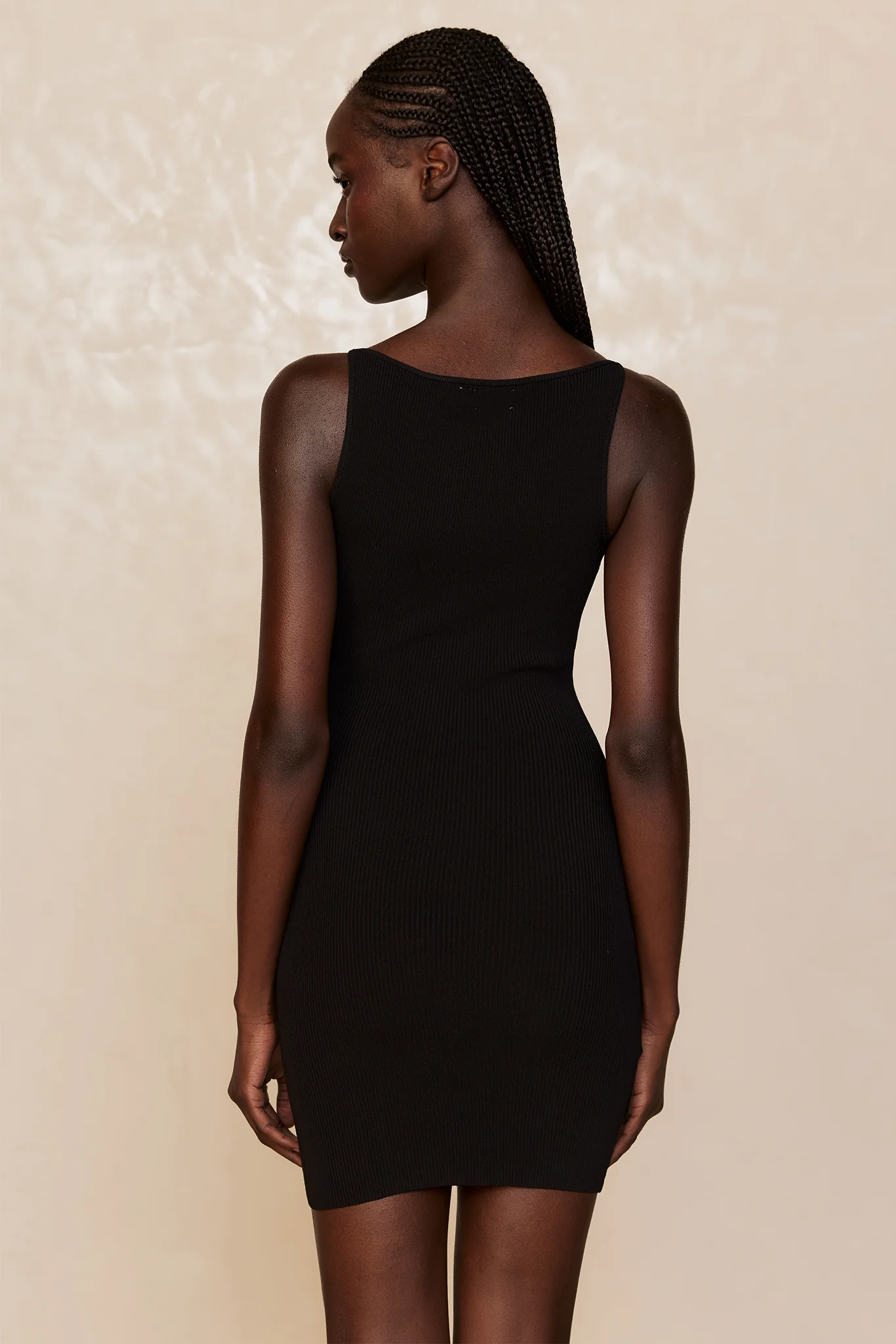 Camerelle Dress - Black Knit Rib - Image 7