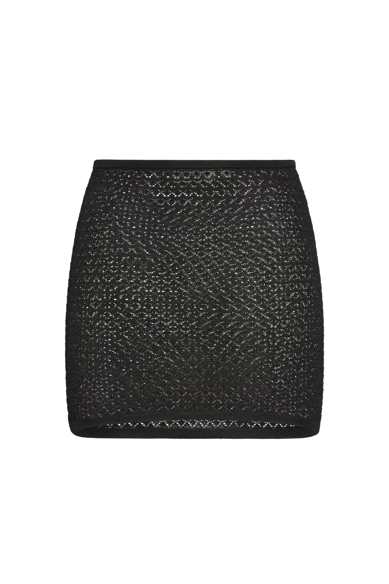Cartagena Micro Skirt - Black Lace Crochet