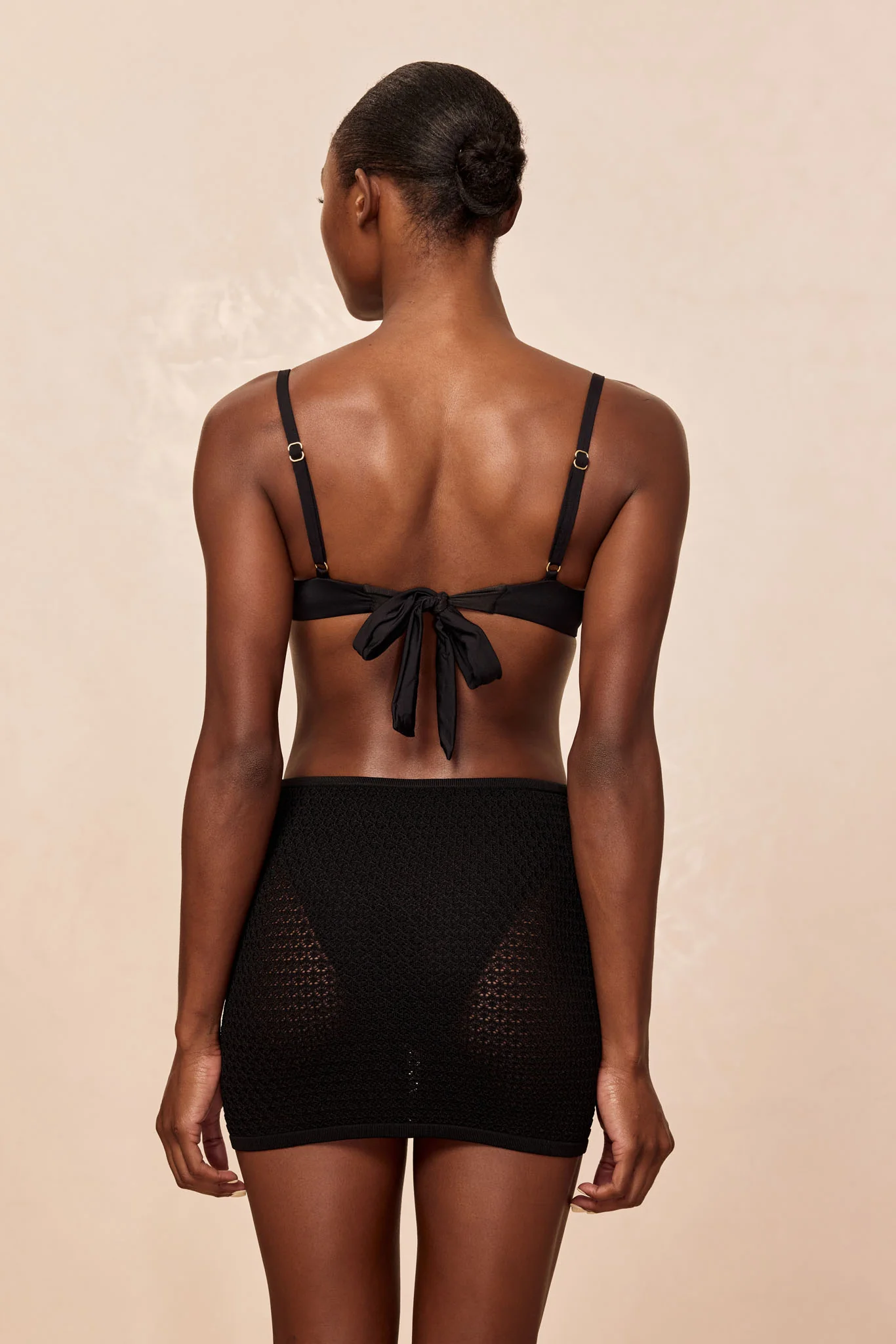 Cartagena Micro Skirt - Black Lace Crochet - Image 3
