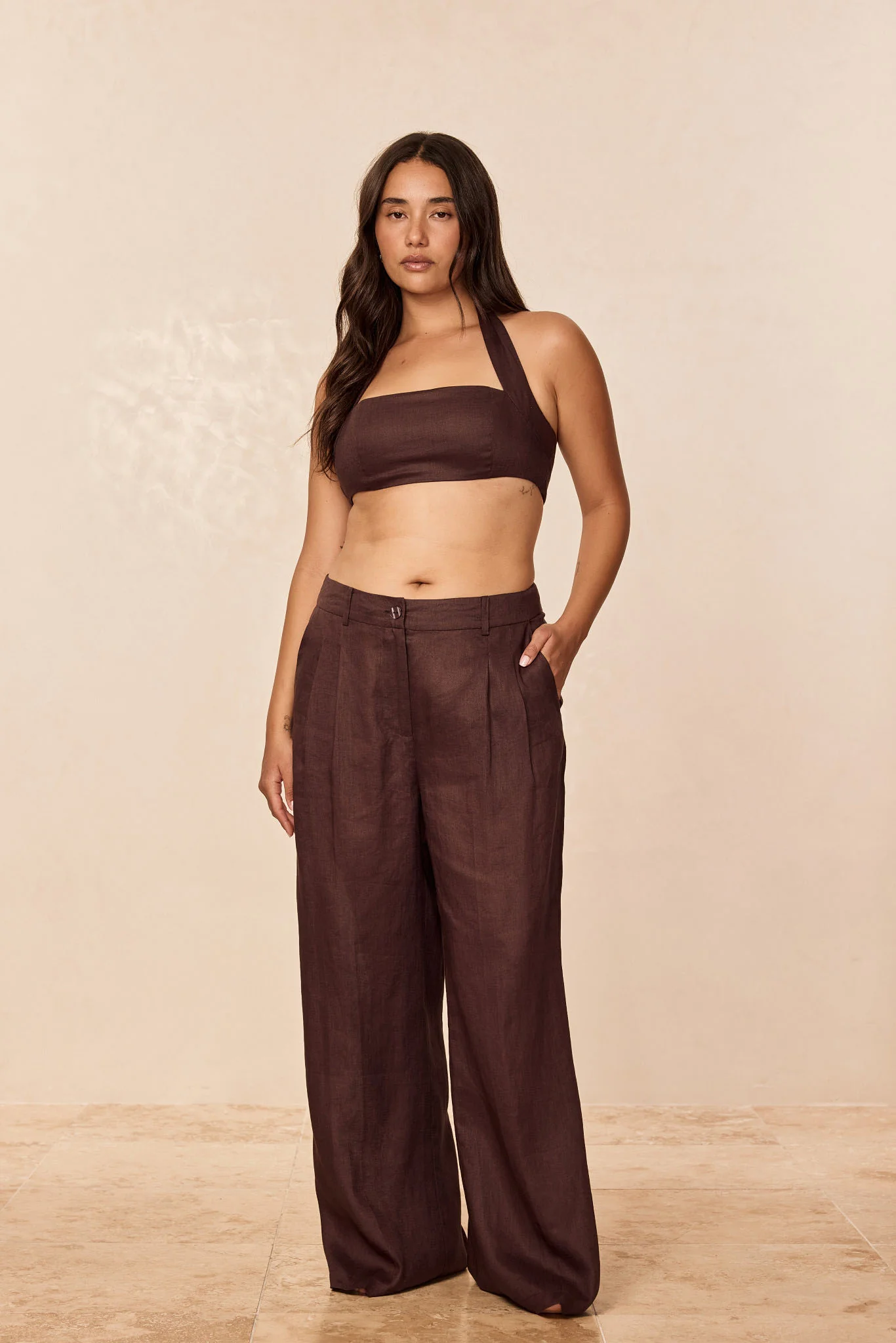 Casablanca Pants - Espresso Linen - Image 4