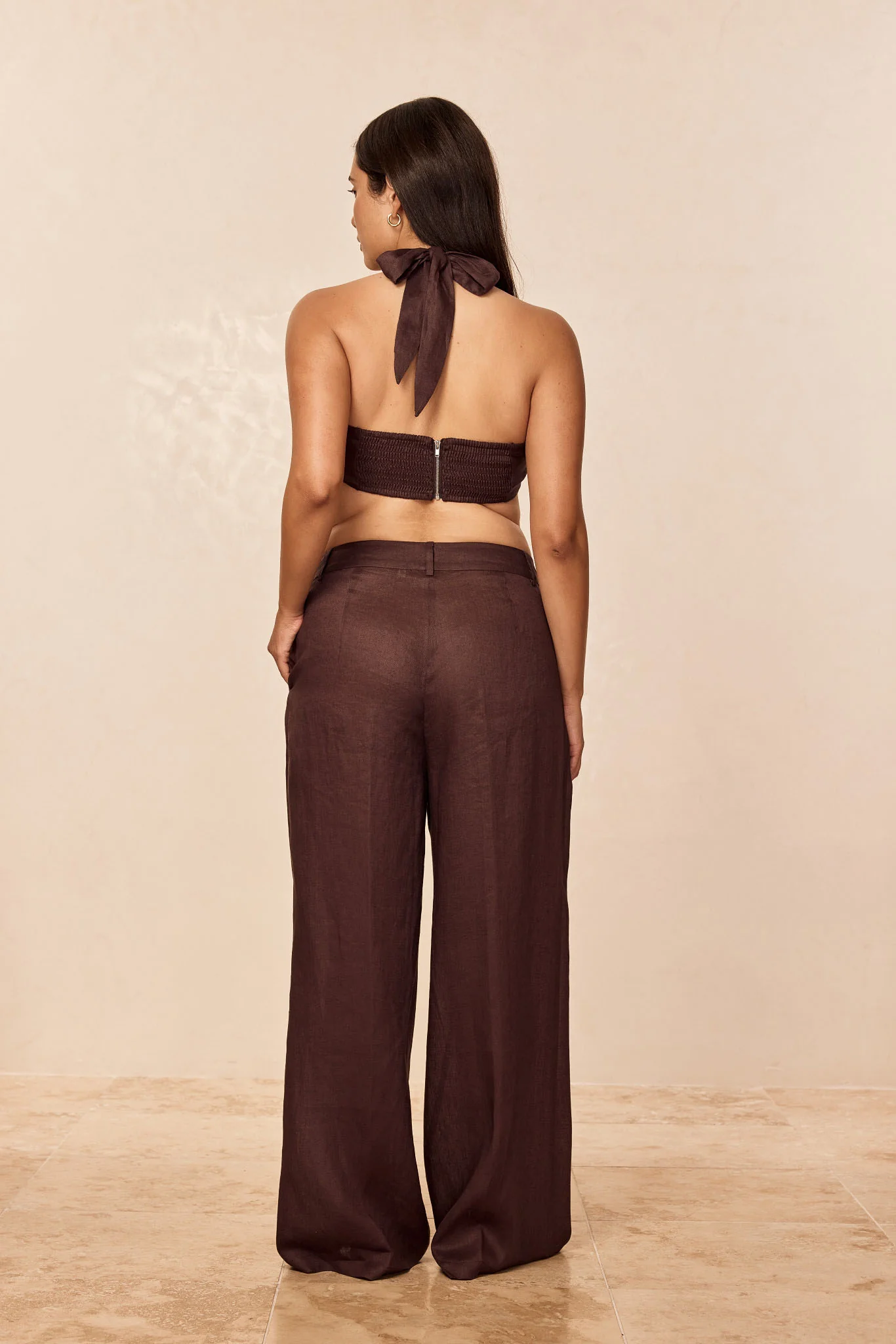 Casablanca Pants - Espresso Linen - Image 5