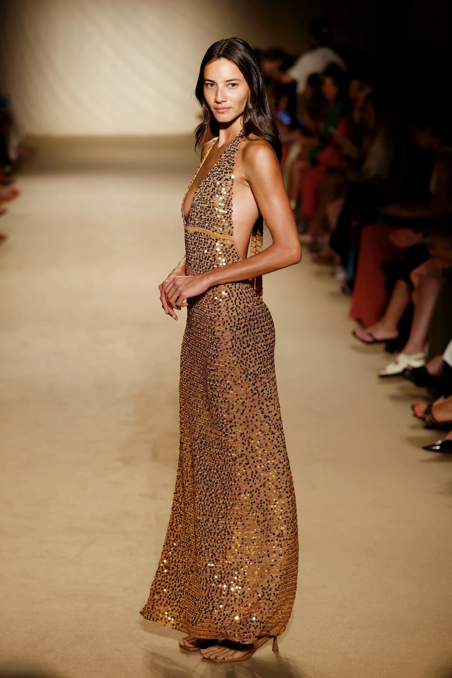 Catania Dress - Antique Gold Sequin - Image 3