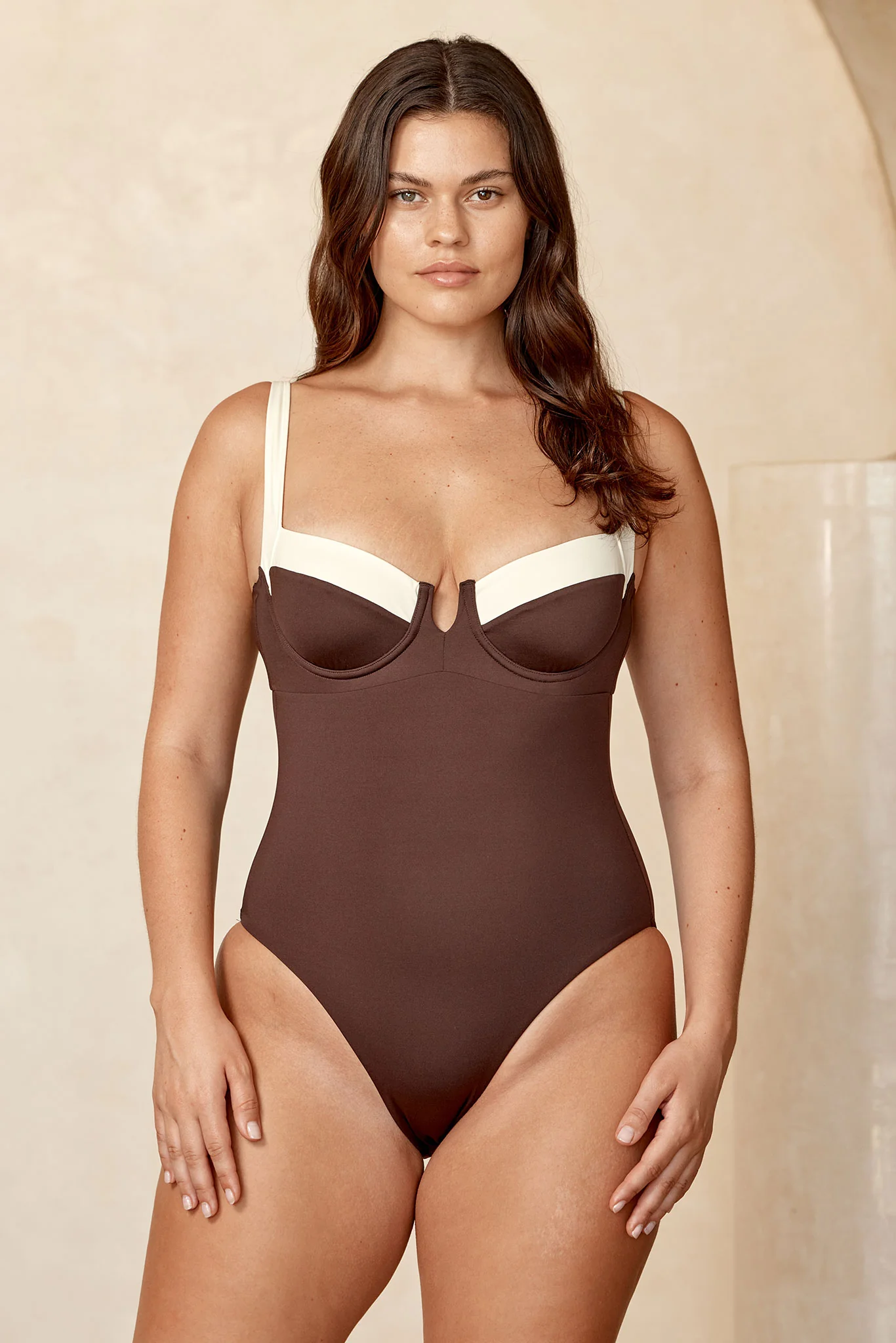 Clovelly One Piece - Espresso/Ivory - Image 7
