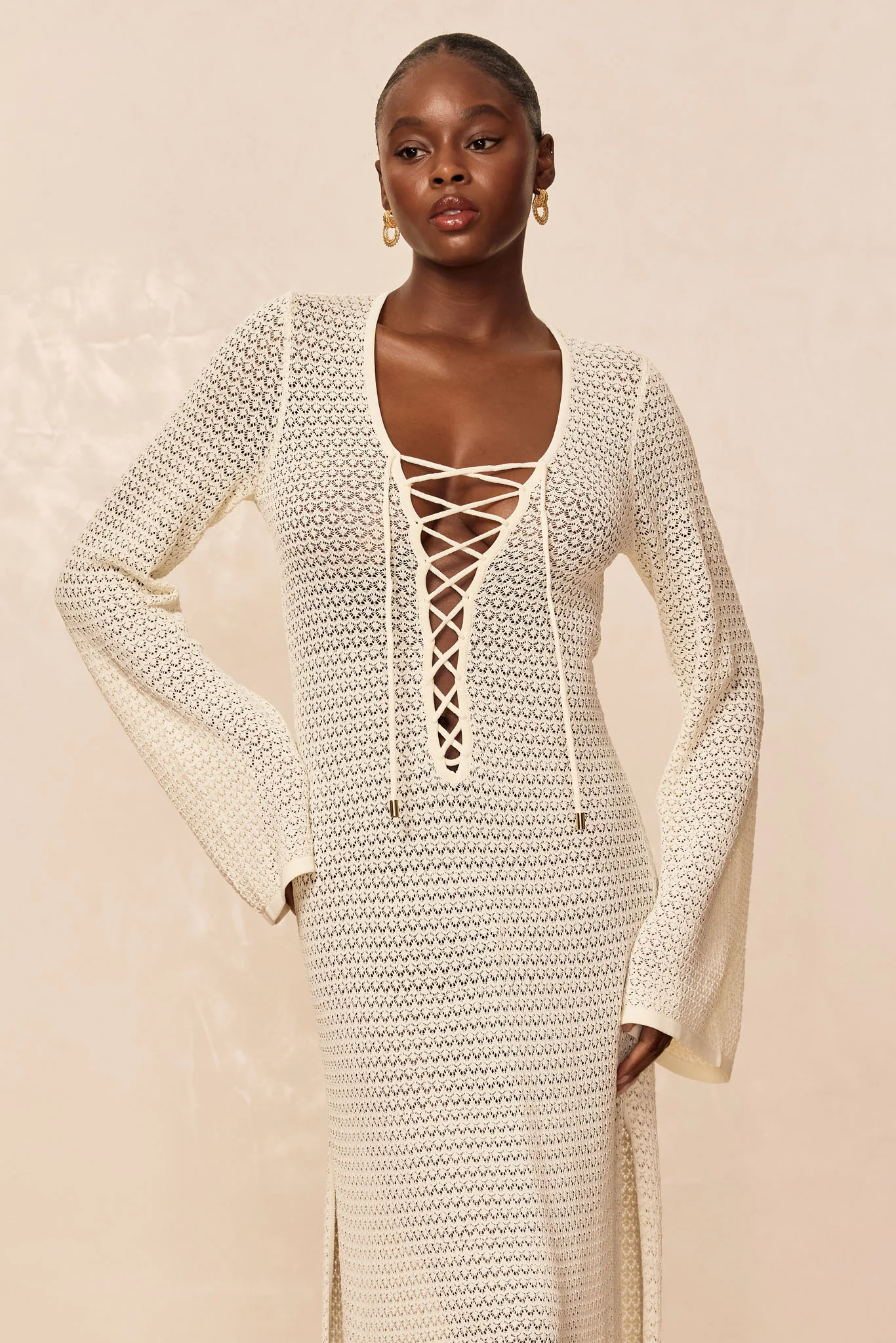 Corossol Dress - Ivory Lace Crochet - Image 7