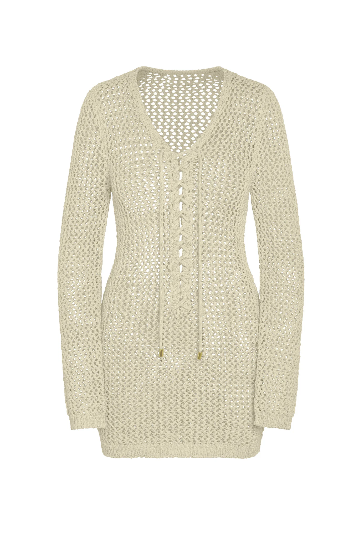 Corossol Mini Dress - Ivory Petit Crochet