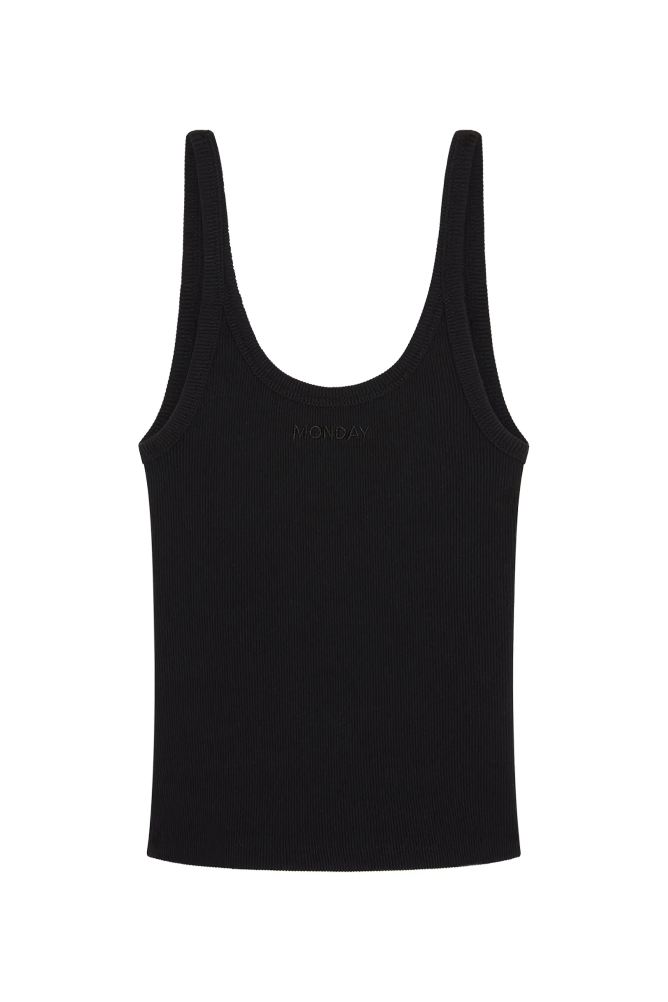 Devin Tank Crop - Black Rib - Image 6