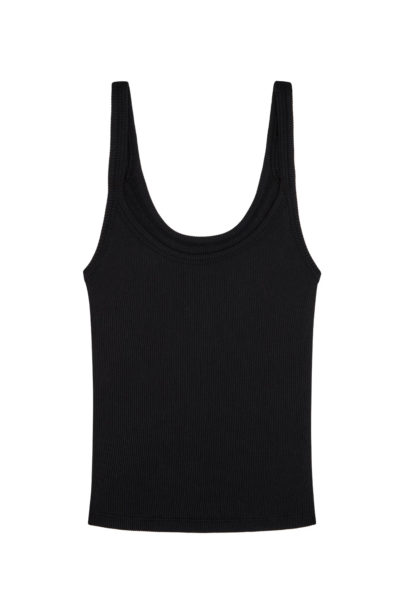Devin Tank Long - Black Rib