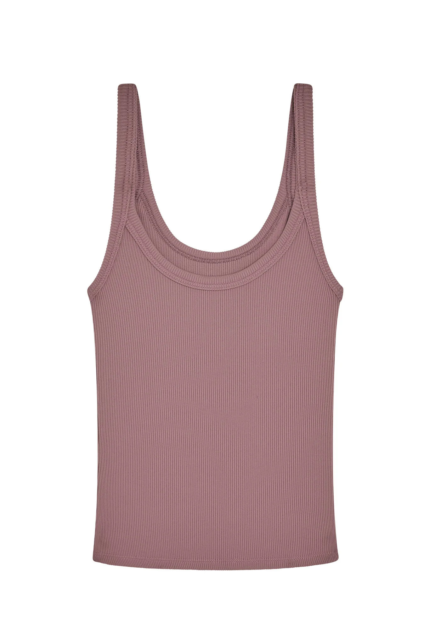 Devin Tank - Mauve Thin Rib