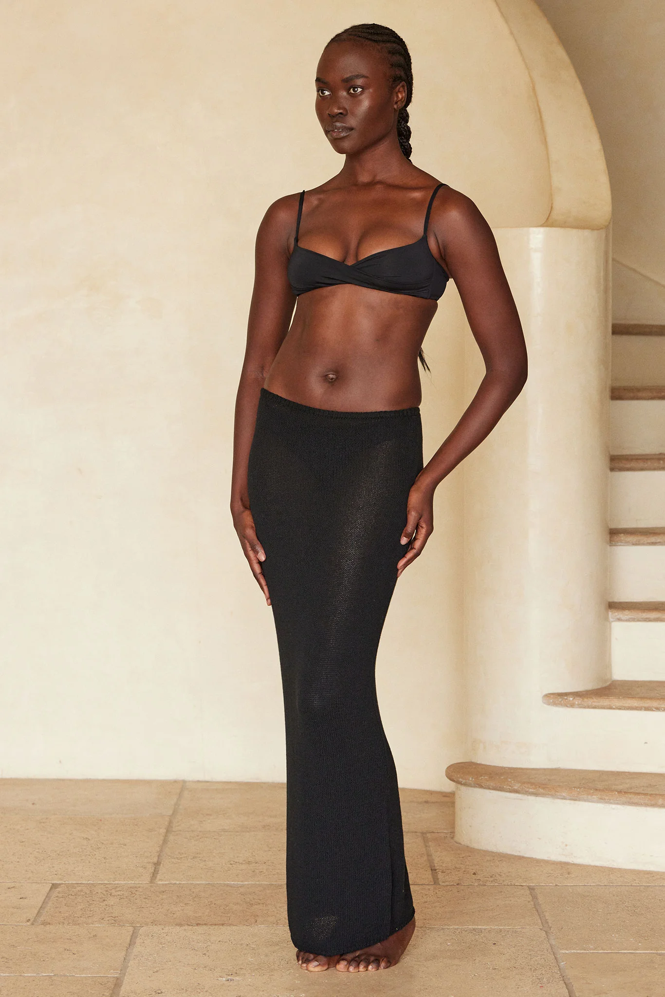 Fontelina Skirt - Black Open Knit - Image 3