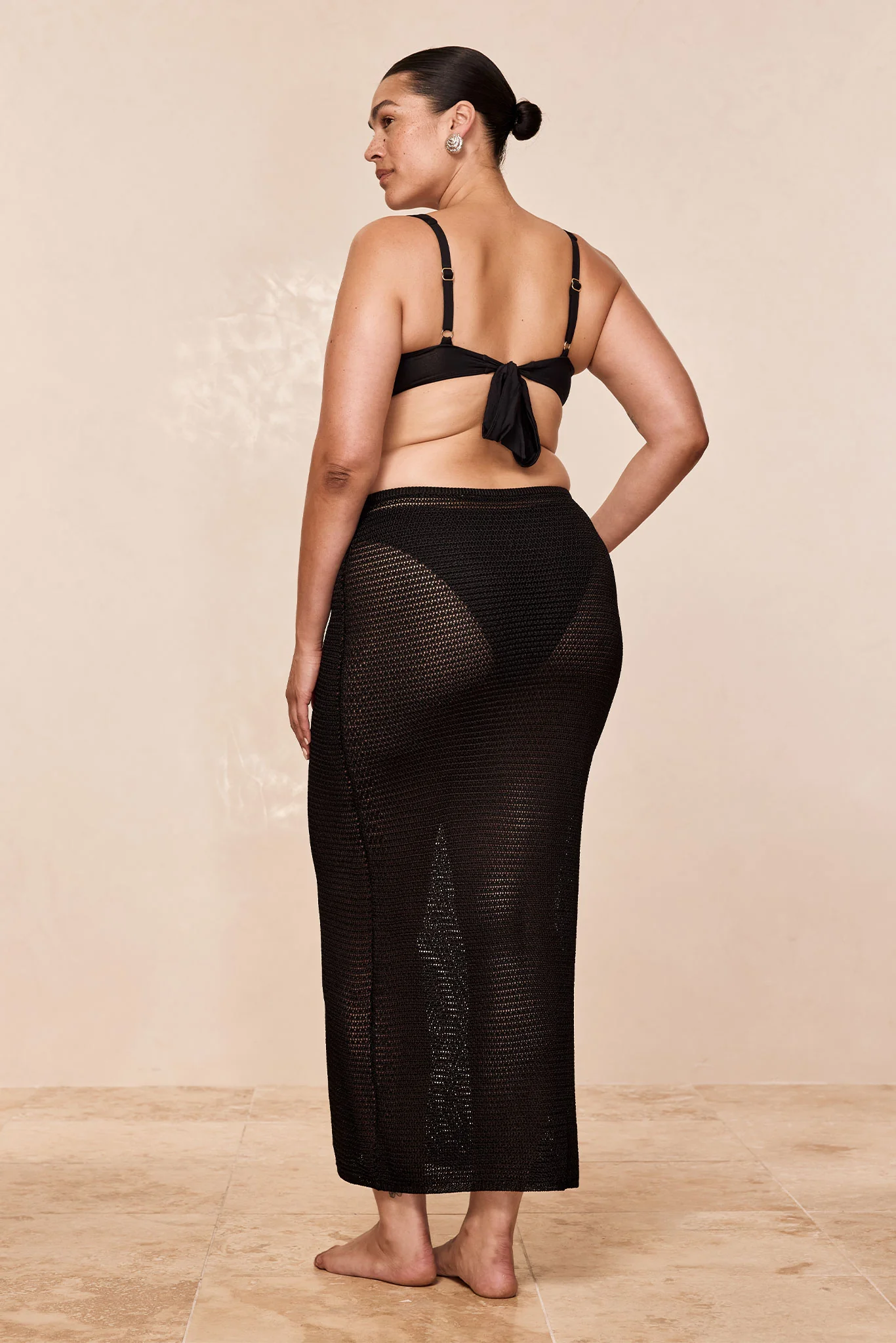 Fontelina Midi Skirt - Black Treble Knit - Image 8
