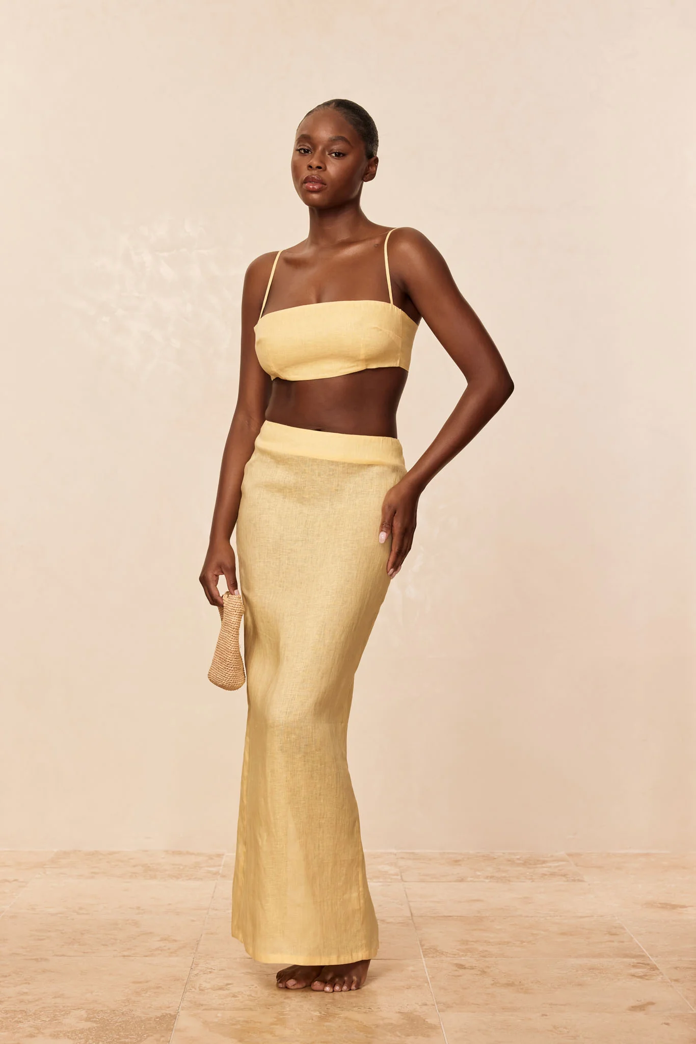 Fontelina Linen Skirt - Honey - Image 3