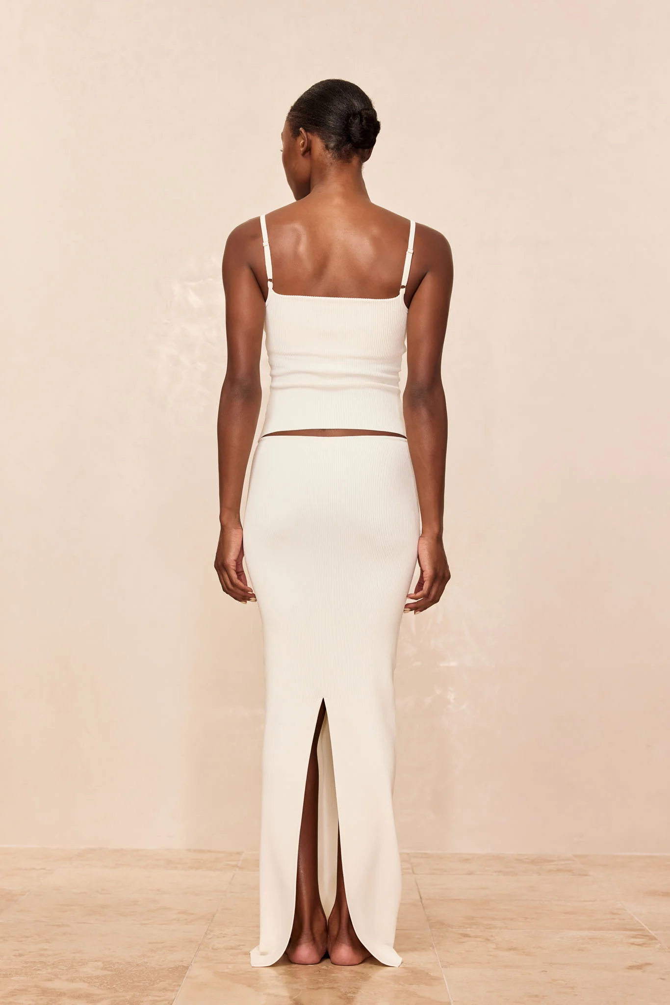 Fontelina Skirt - Ivory Knit Rib - Image 5