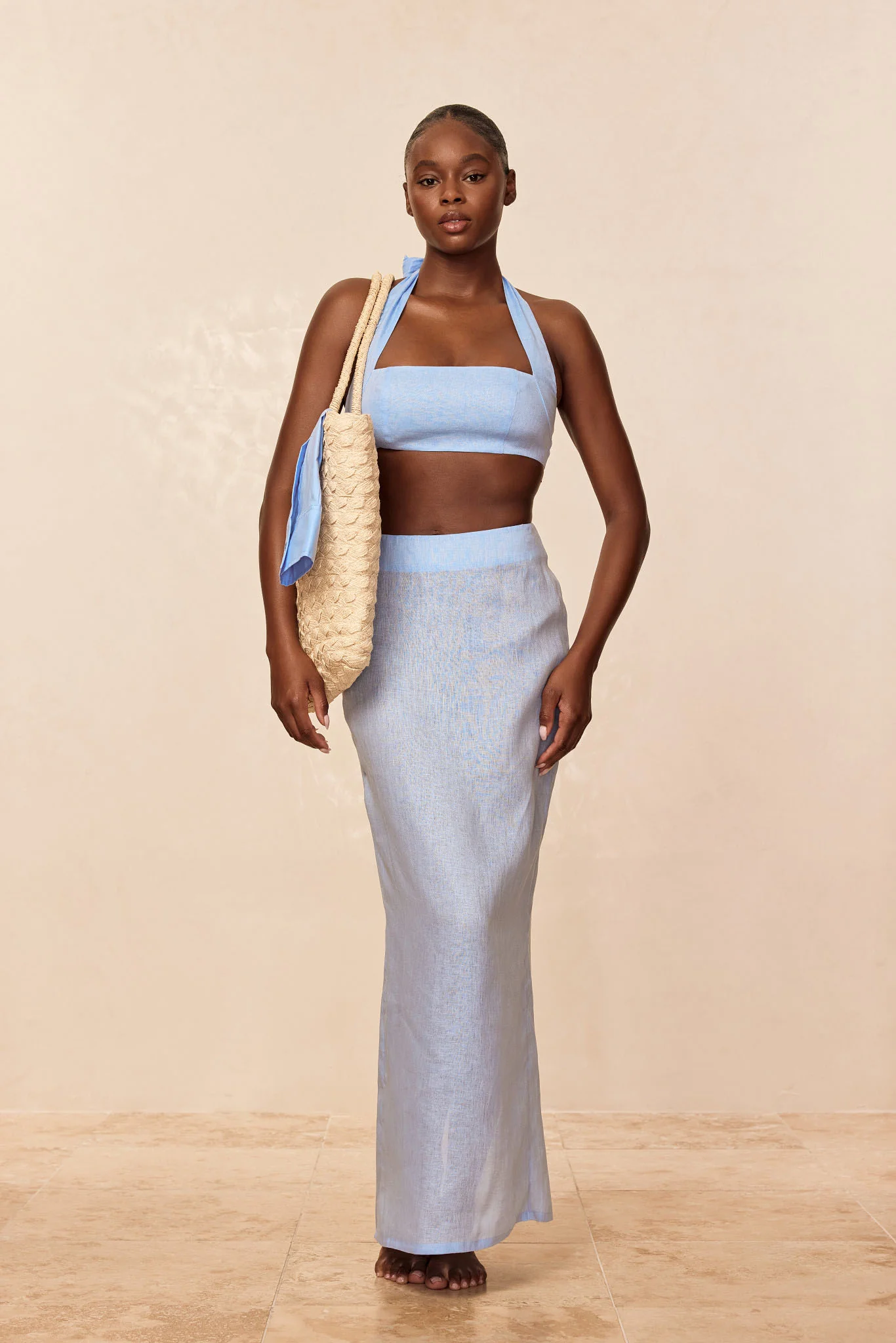 Fontelina Skirt - Sky Linen - Image 3