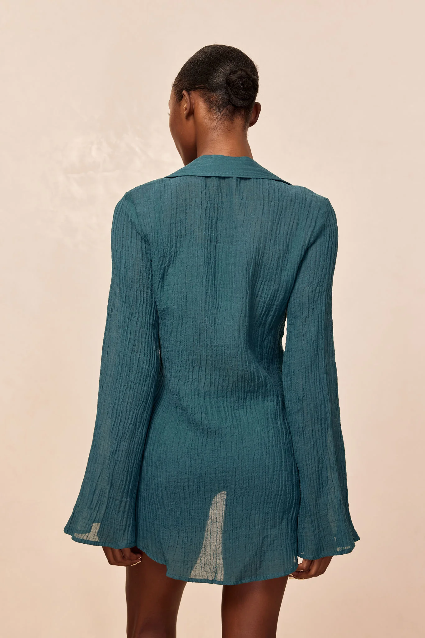 Grenada Tunic - Evergreen Crinkle Linen - Image 6
