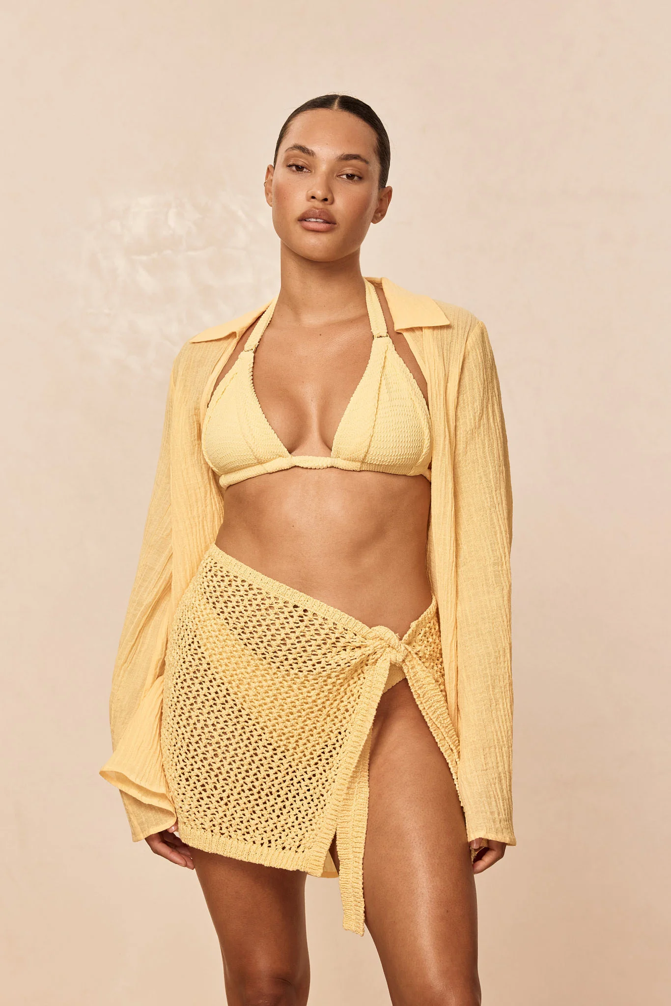 Grenada Tunic - Honey Crinkle Linen - Image 2