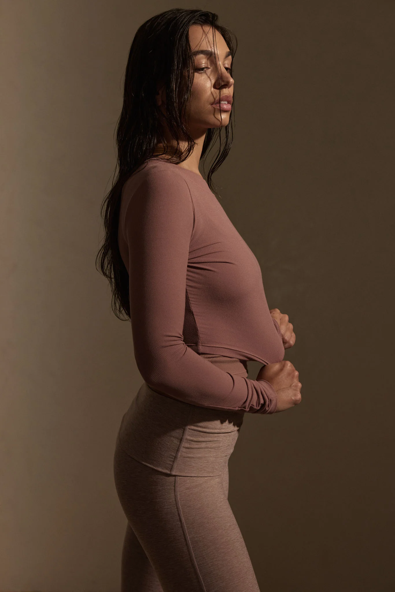 Hayworth Long Sleeve - Mauve Lightweight Rib - Image 3