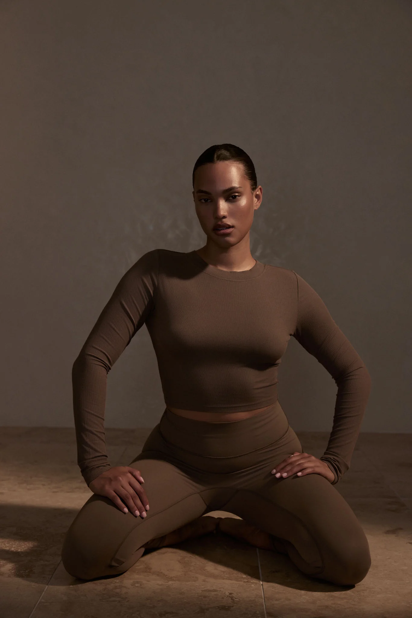 Hayworth Long Sleeve - Stone Lightweight Rib - Image 3