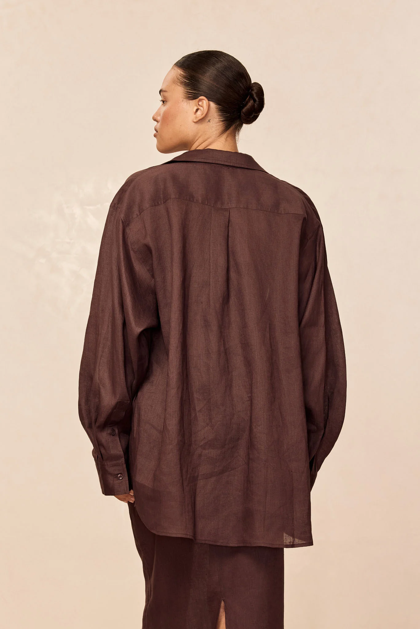 La Jolla Linen Shirt - Espresso Linen - Image 4
