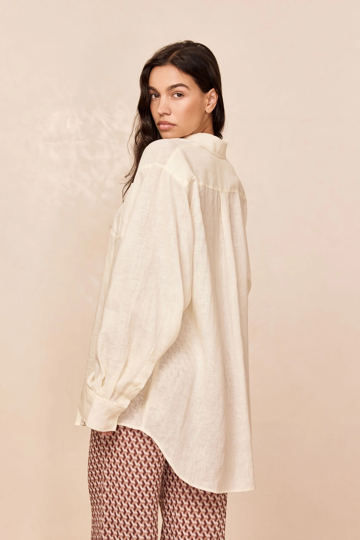La Jolla Linen Shirt - Ivory Linen - Image 4