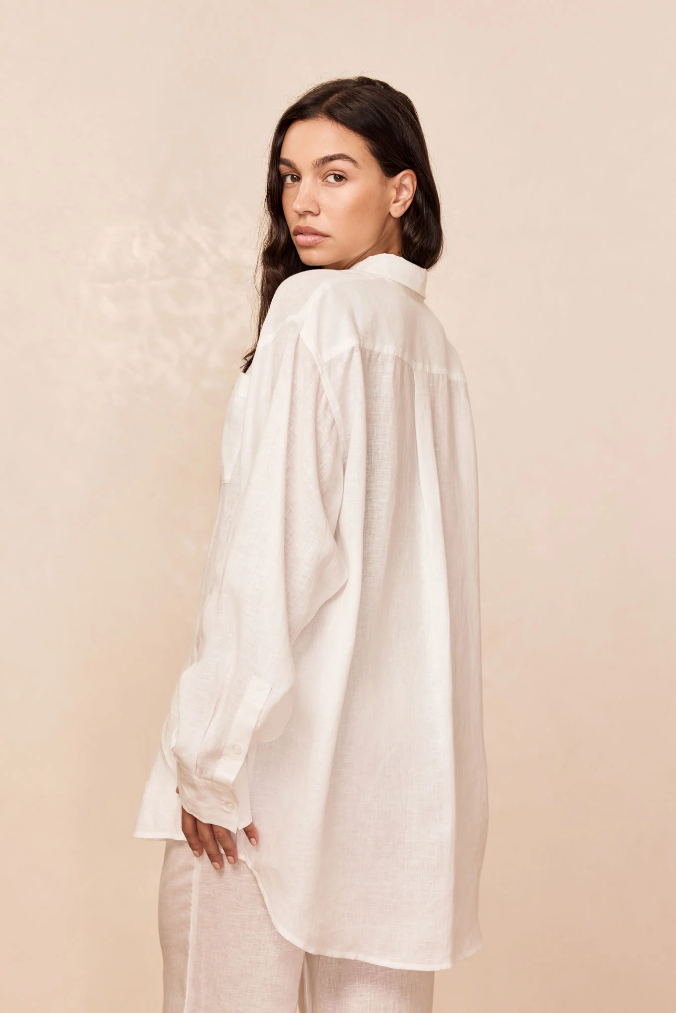La Jolla Linen Shirt - White Linen - Image 5