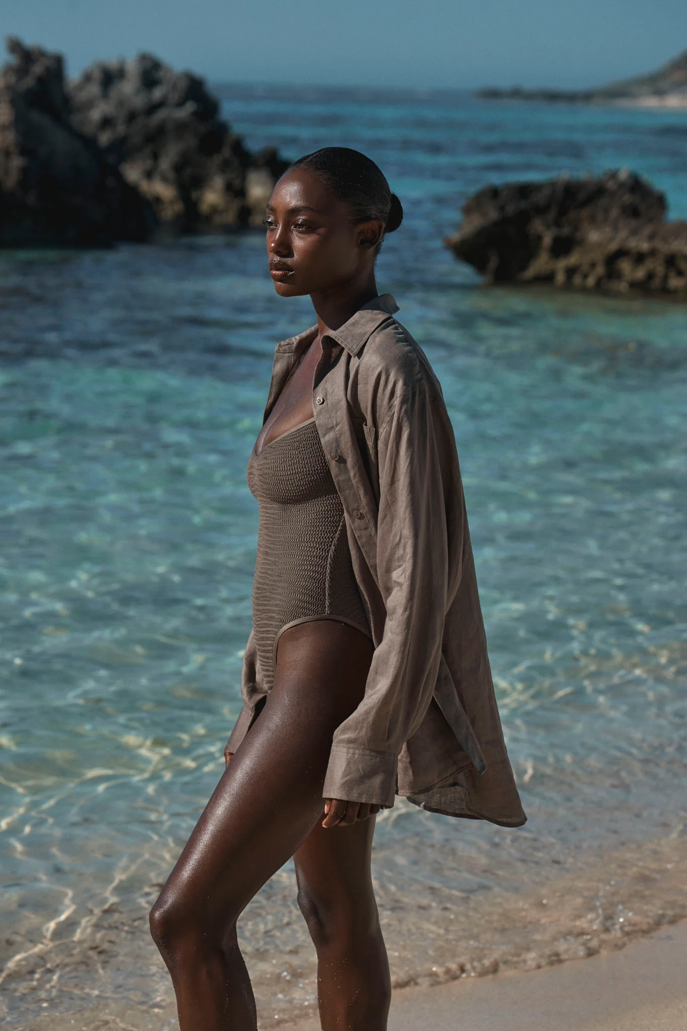 La Jolla Shirt - Stone Linen - Image 5