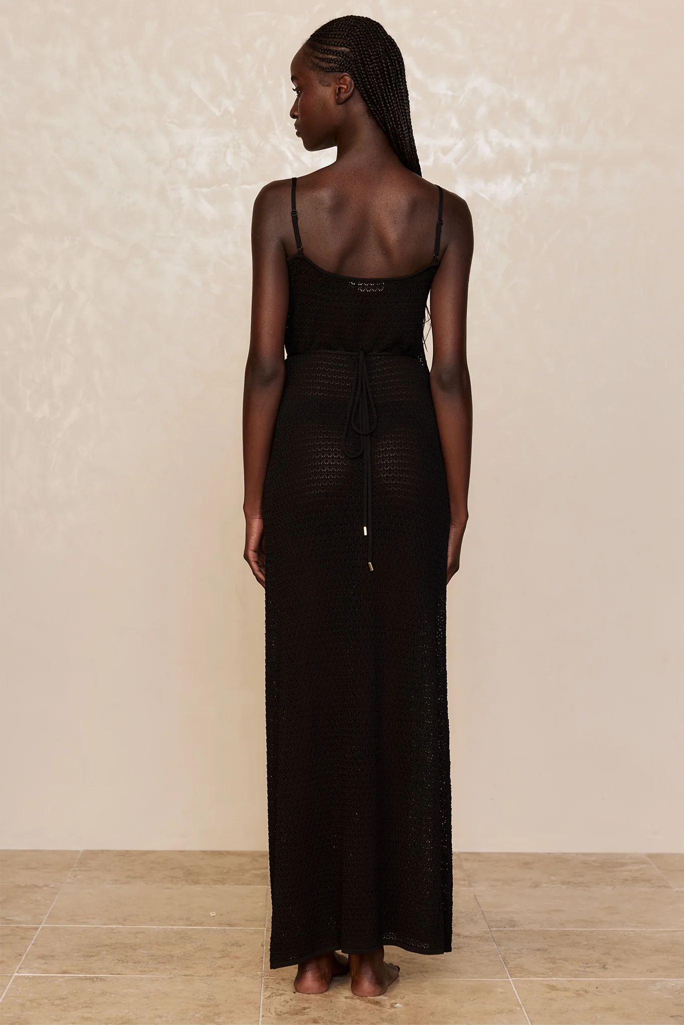 Levanzo Dress - Black Lace Crochet - Image 8