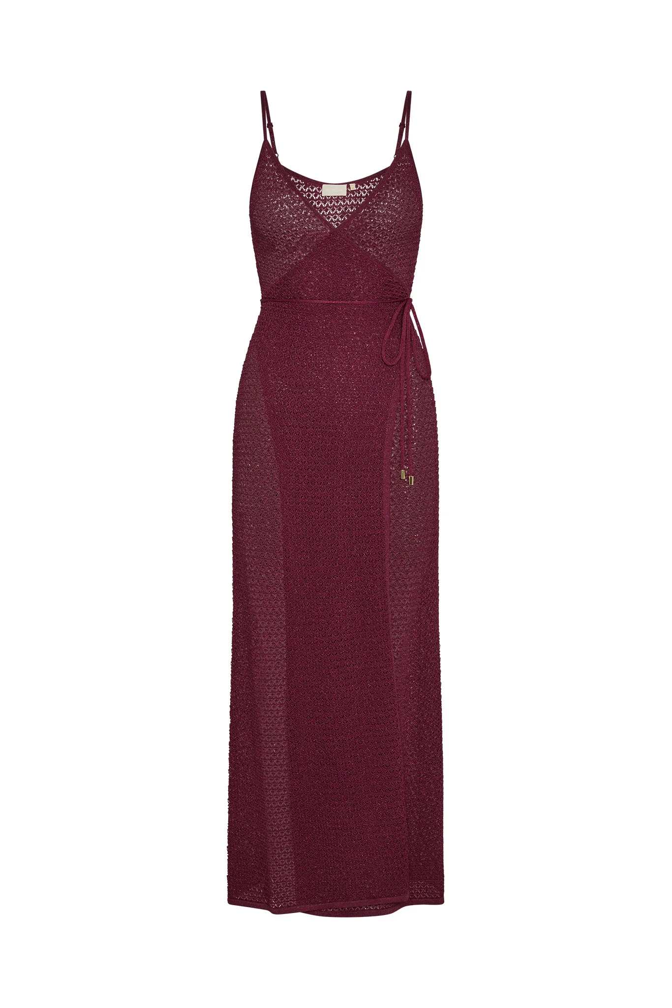 Levanzo Dress - Fig Lurex Lace Crochet
