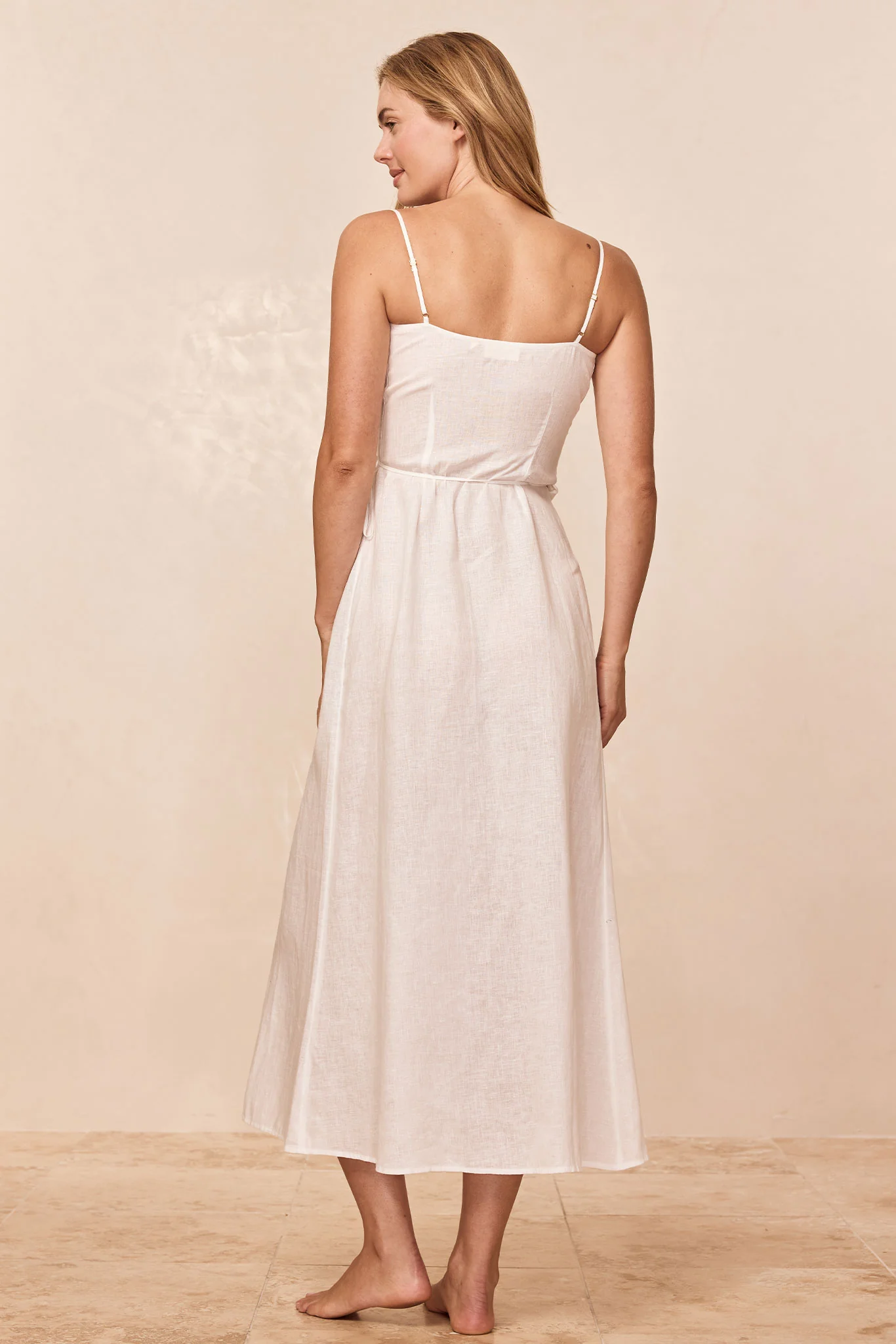 Levanzo Dress - White Linen - Image 6