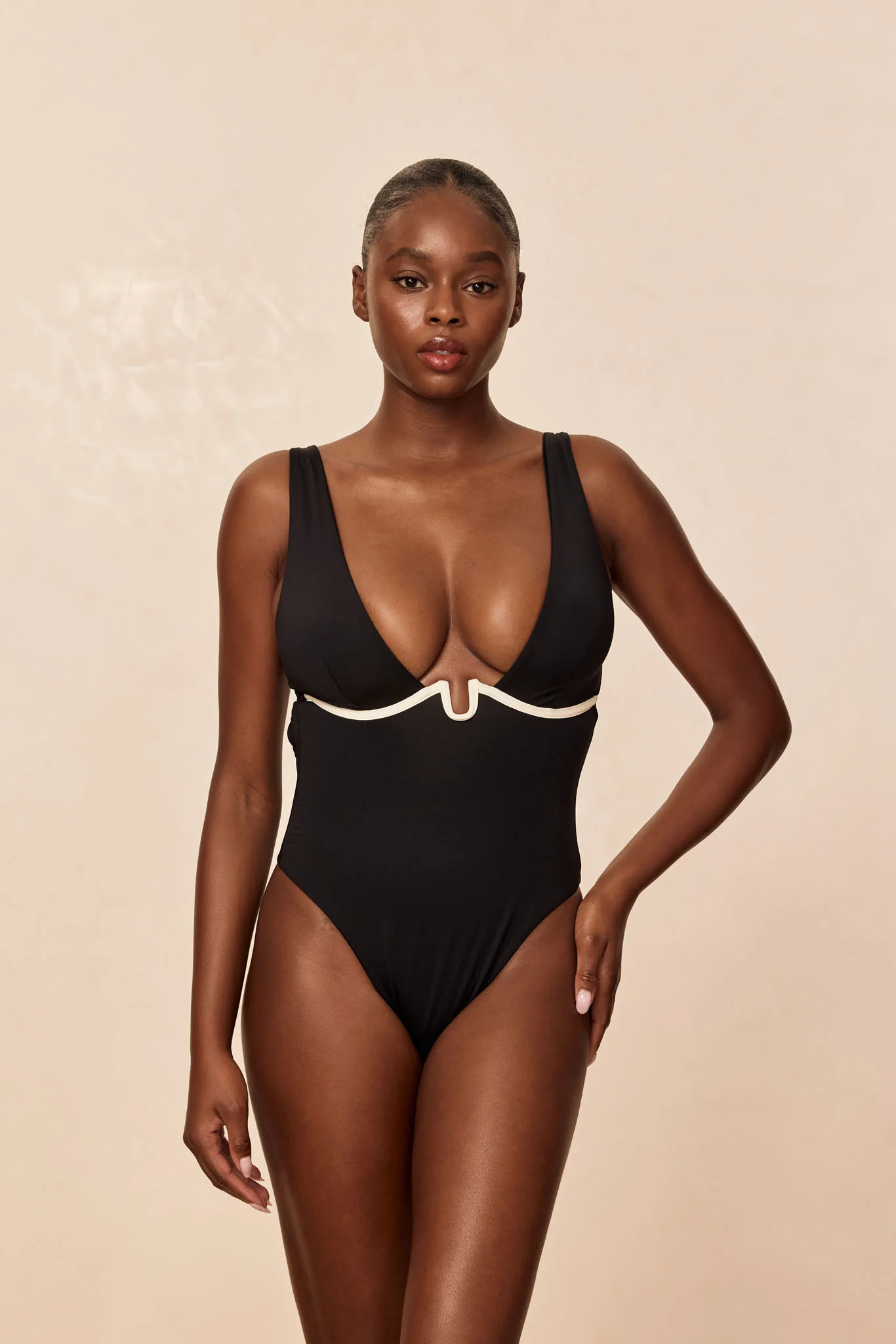 Milos One Piece - Black/Ivory - Image 5