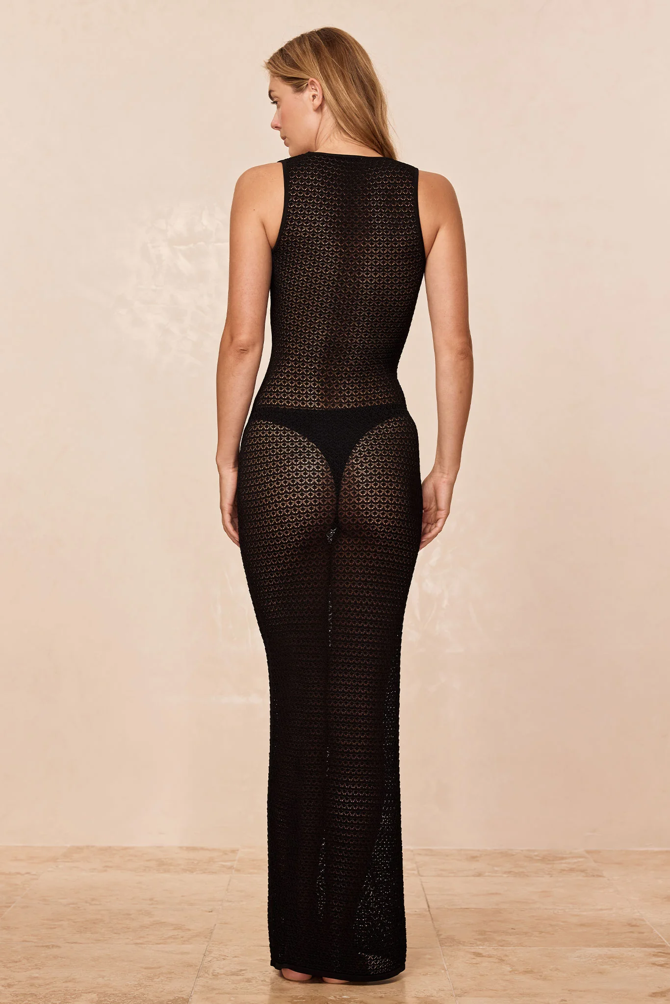 Monte Carlo Dress - Black Lace Crochet - Image 5