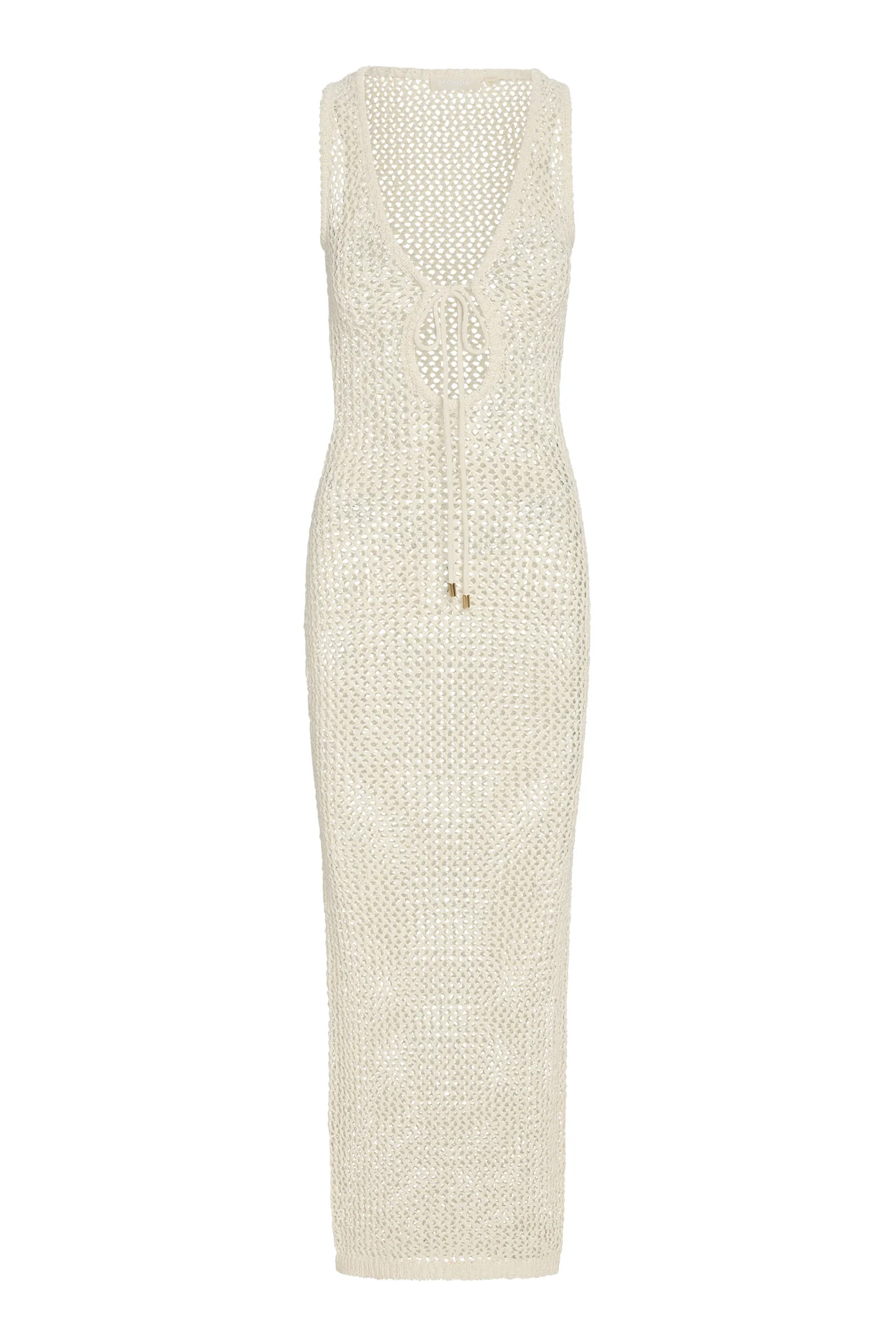 Monte Carlo Tie Dress - Ivory Petit Crochet