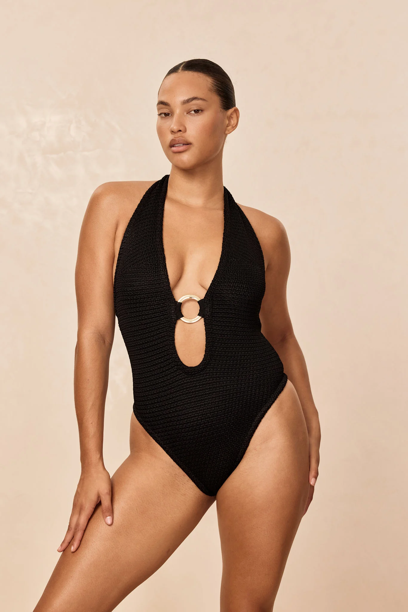 Montego Bodysuit - Black Treble Knit - Image 3