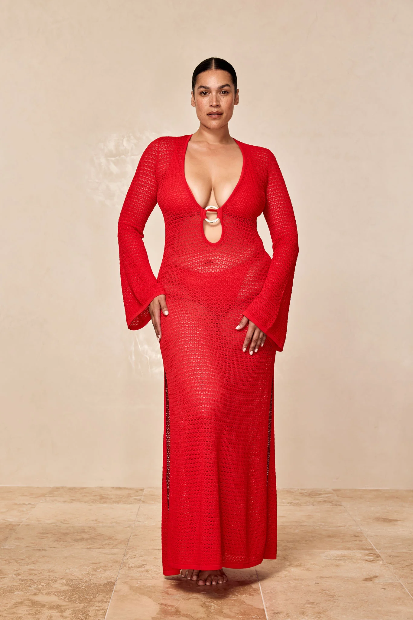 Montego Dress - Chili Pepper Lace Crochet - Image 6