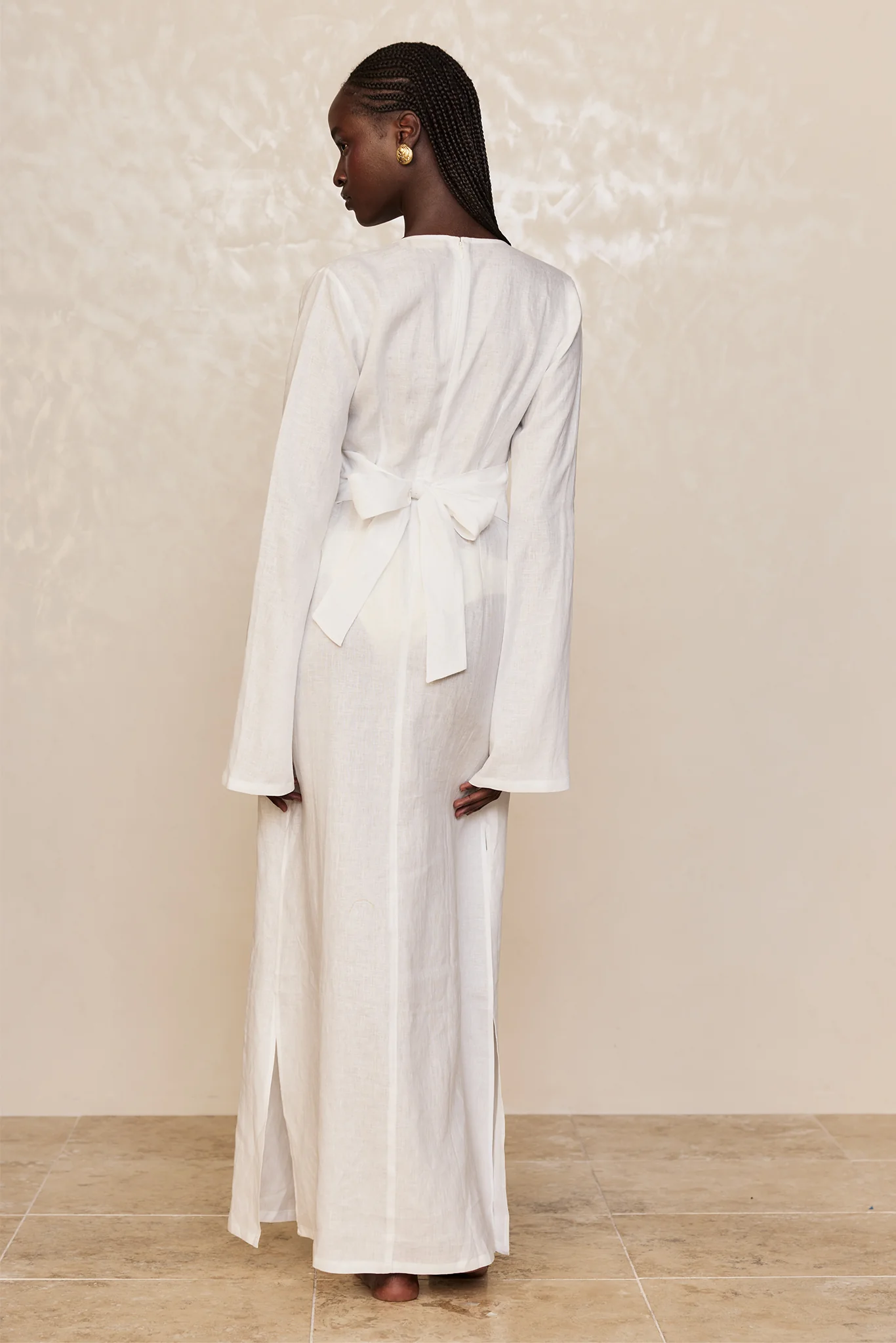 Montego Dress - White Linen - Image 4