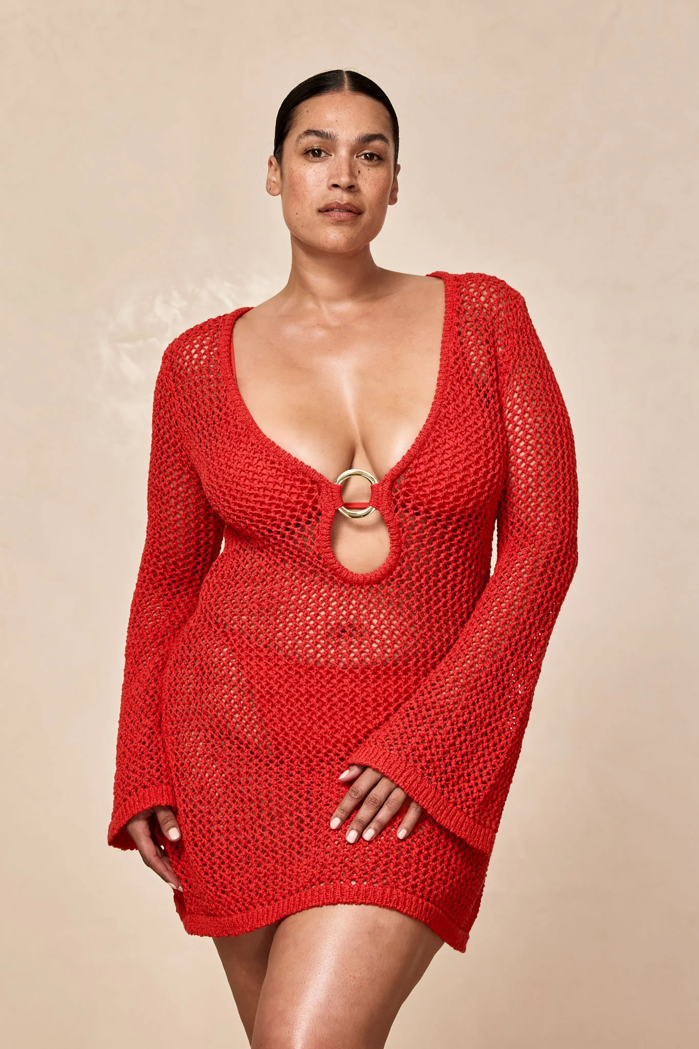 Montego Mini Dress - Chili Pepper Petit Crochet - Image 5