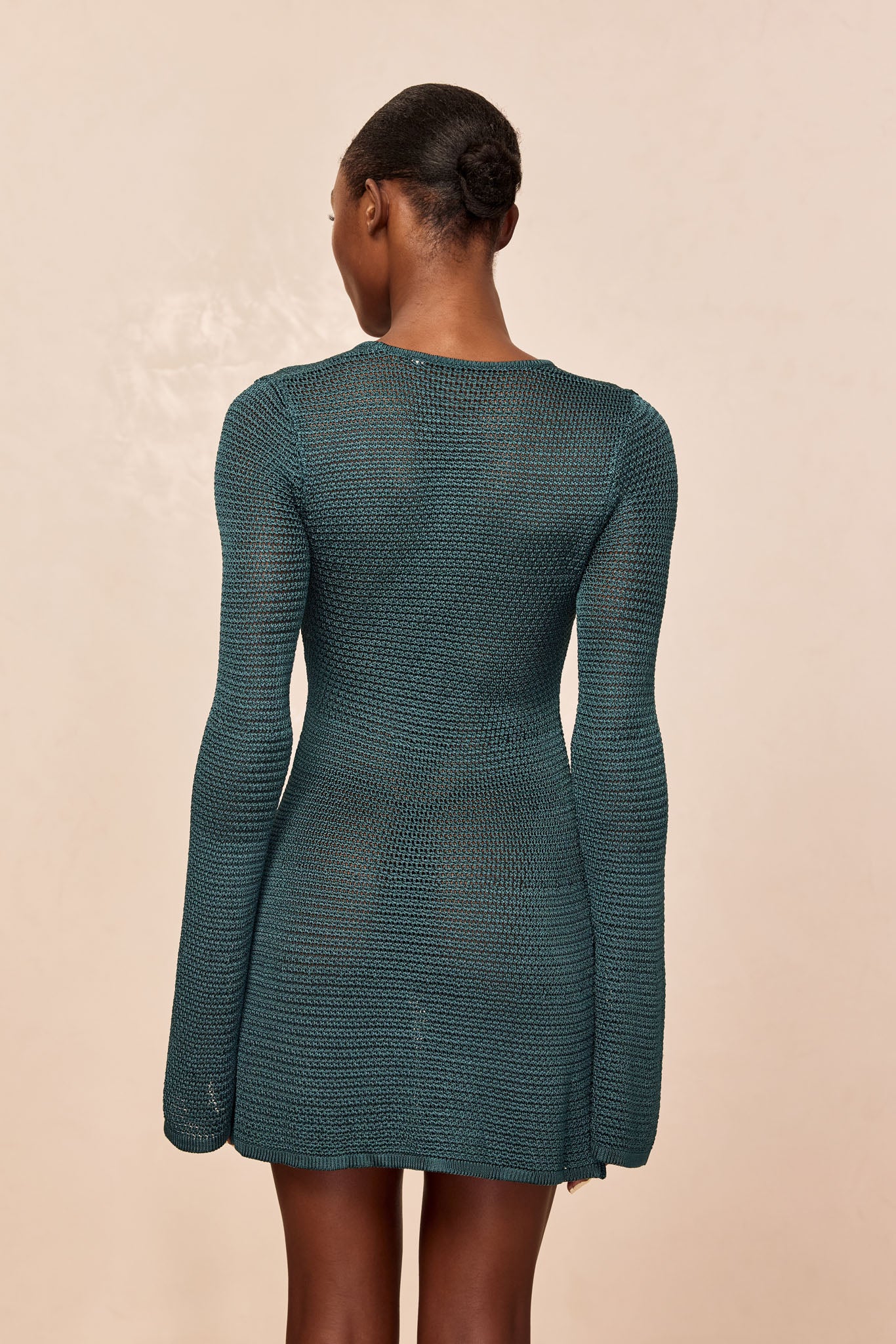 Montego Mini Dress - Evergreen Treble Knit - Image 4