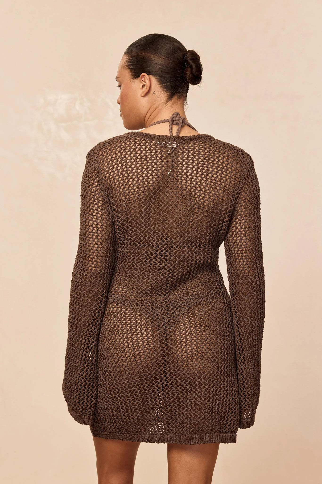 Montego Mini Dress - Stone Petit Crochet - Image 4