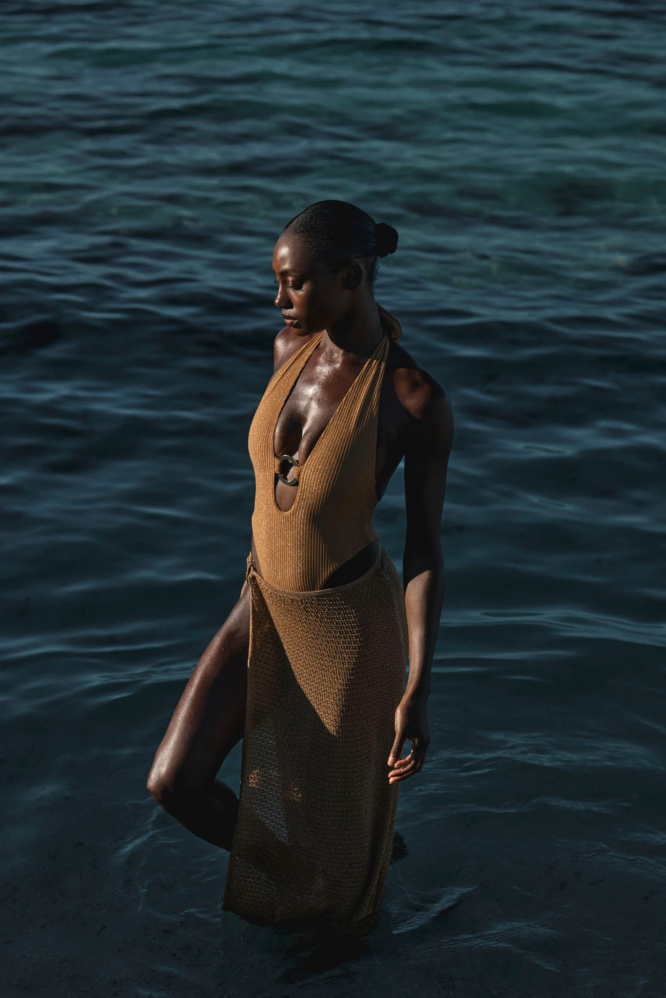 Montego One Piece - Antique Gold Lurex Rib - Image 6