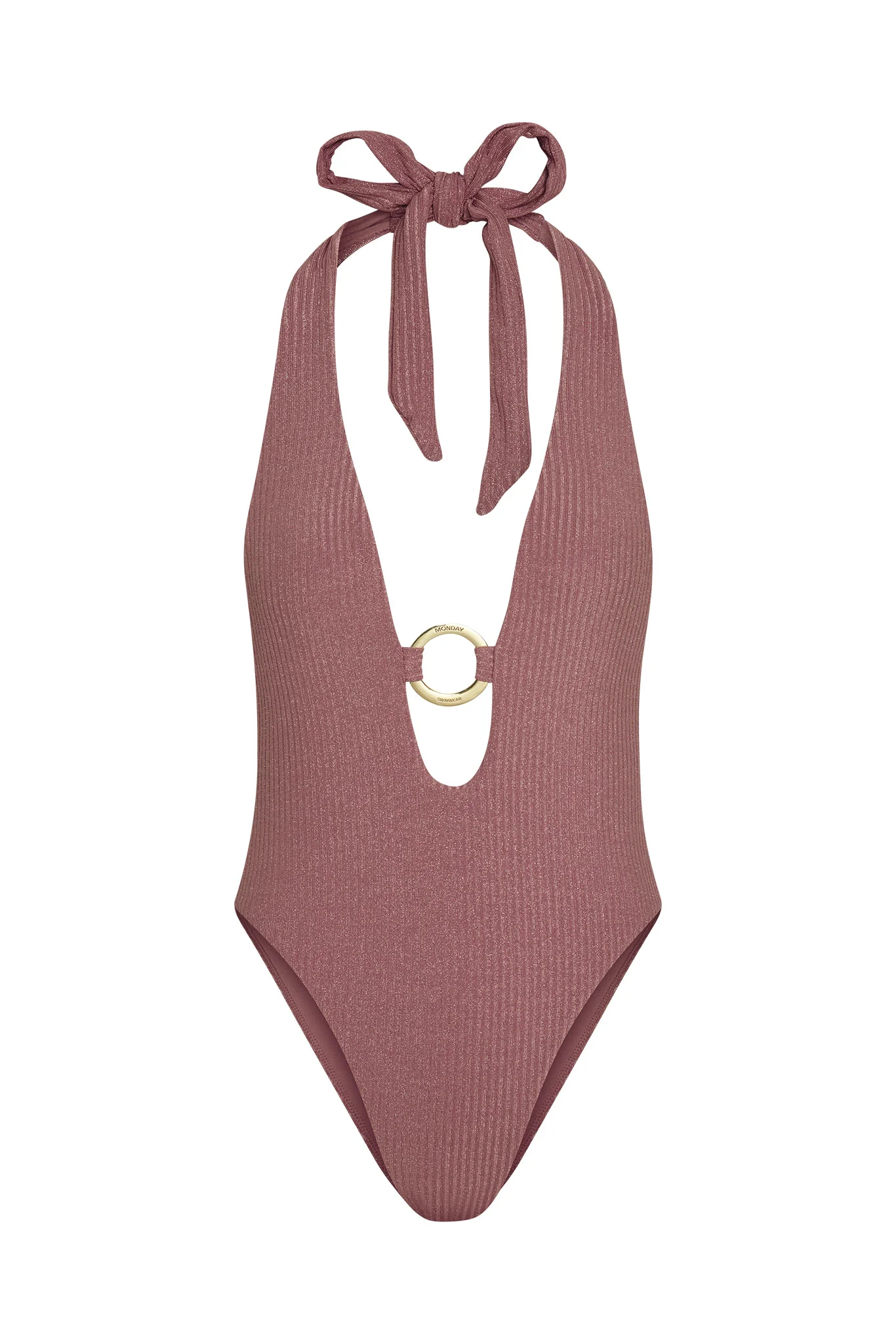 Montego One Piece - Mauve Lurex Rib