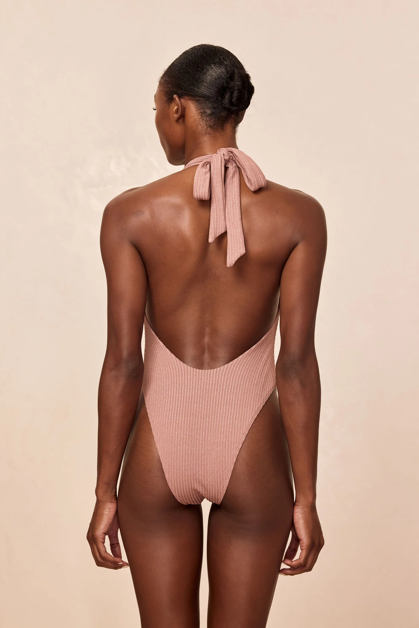 Montego One Piece - Mauve Lurex Rib - Image 5