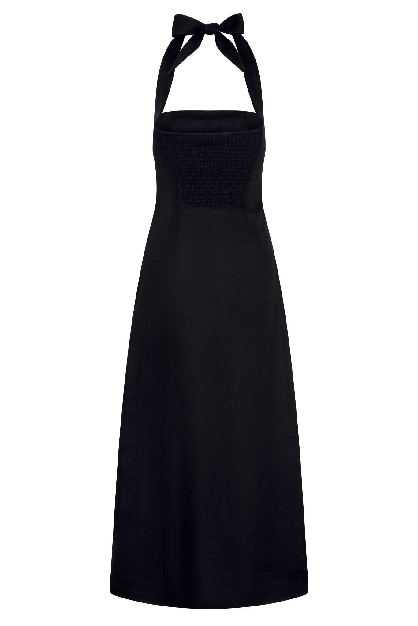 Montserrat Dress - Black Linen - Image 7