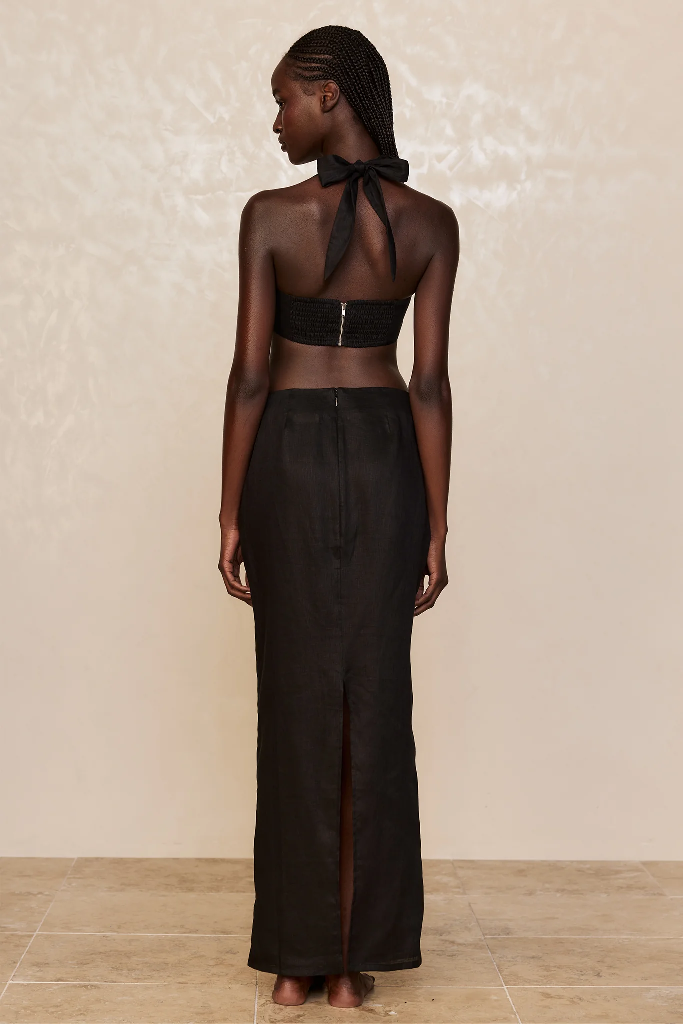 Montserrat Top - Black Linen - Image 6
