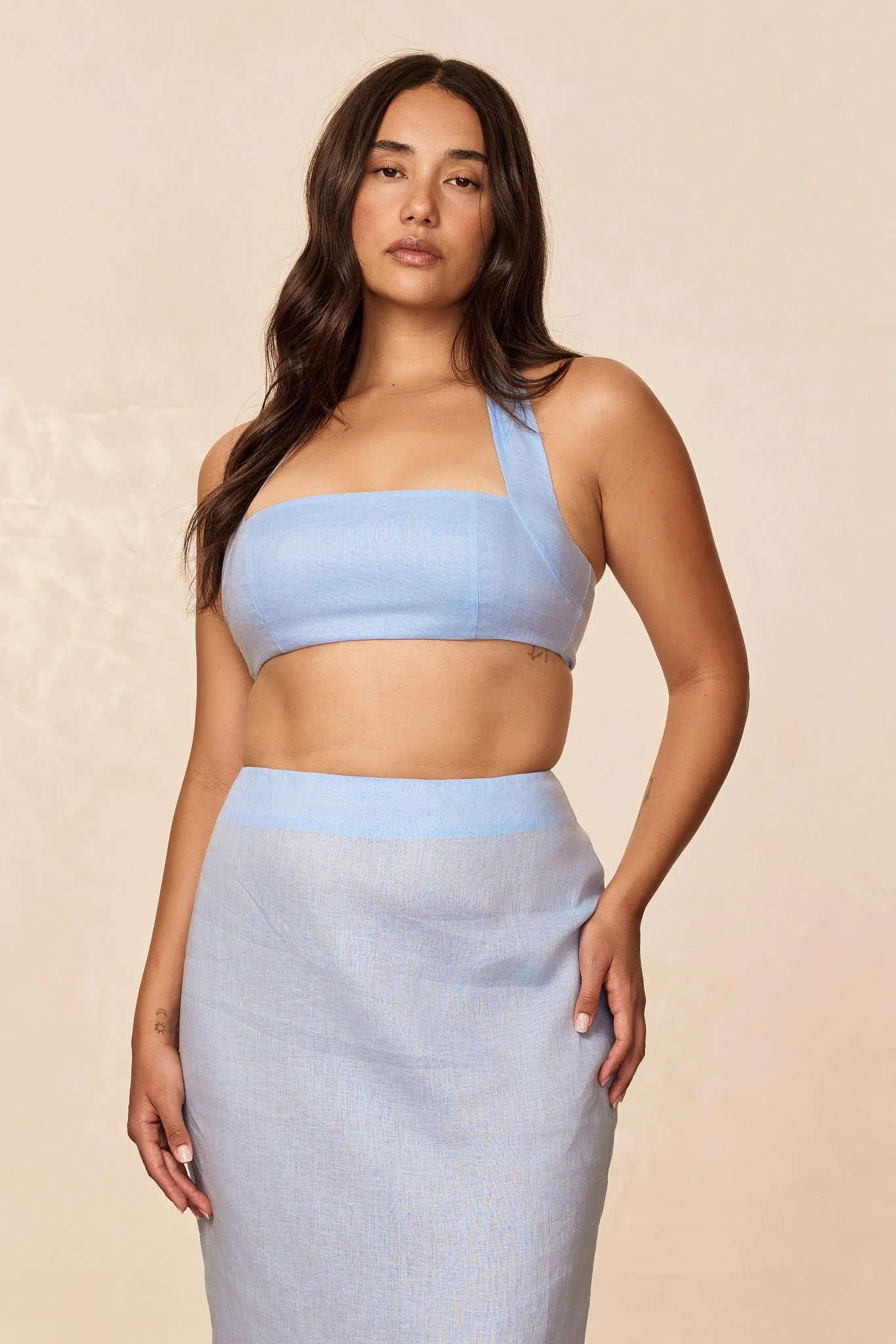Montserrat Top - Sky Linen - Image 7