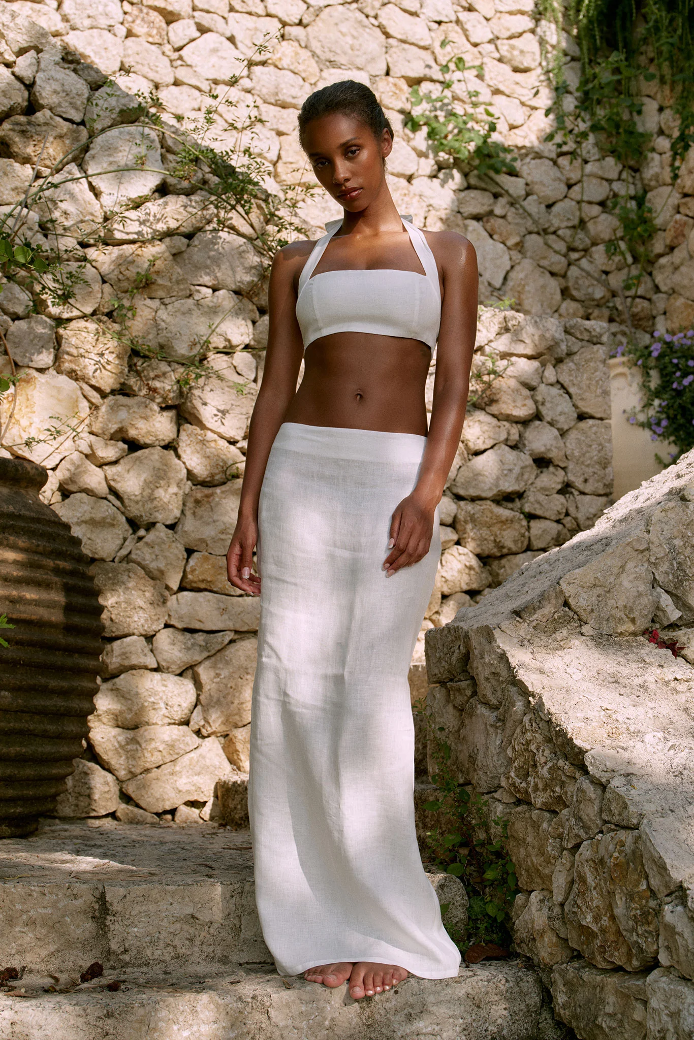 Montserrat Top - White Linen - Image 3